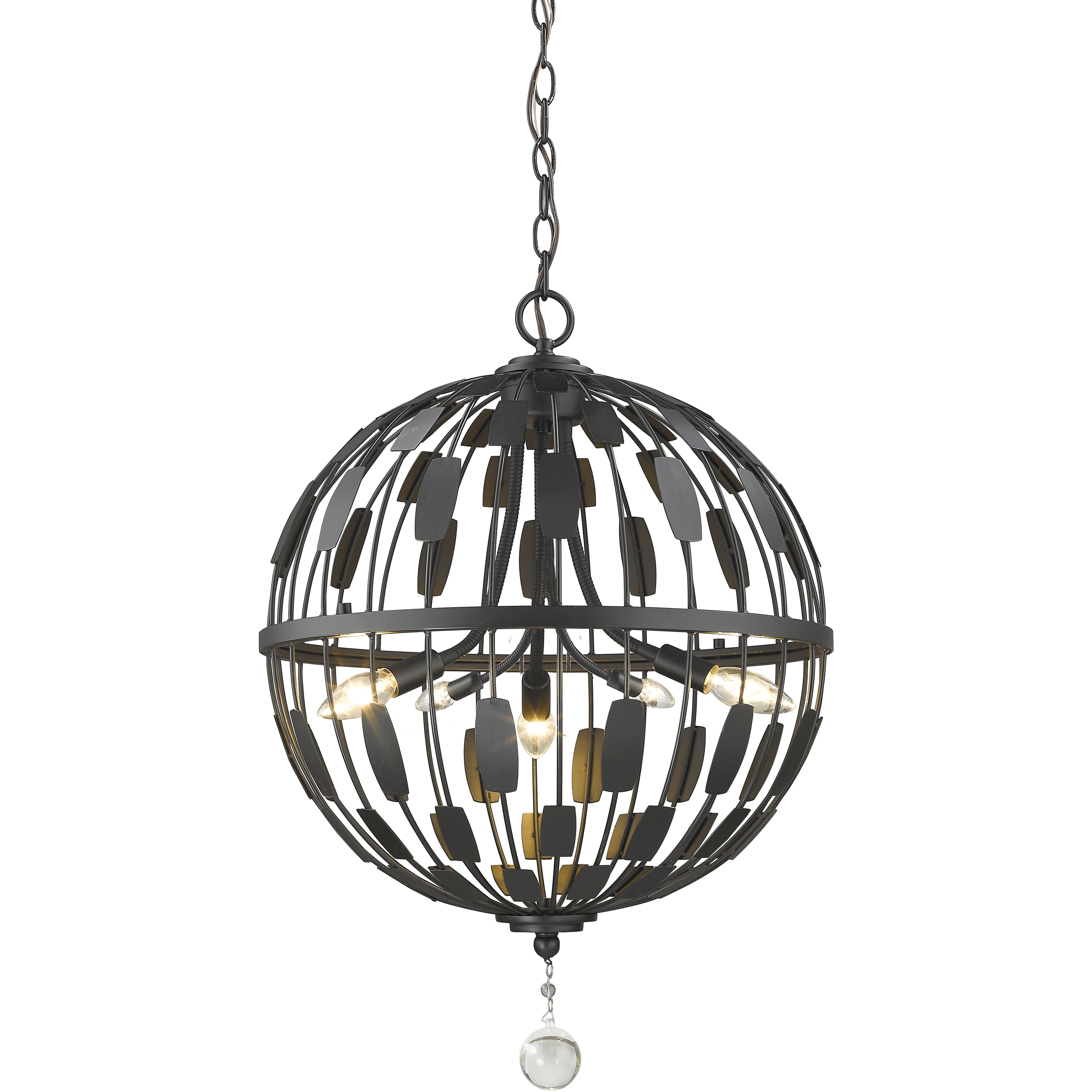 Almet 5 Light 18.25 inch Bronze Chandelier Ceiling Light