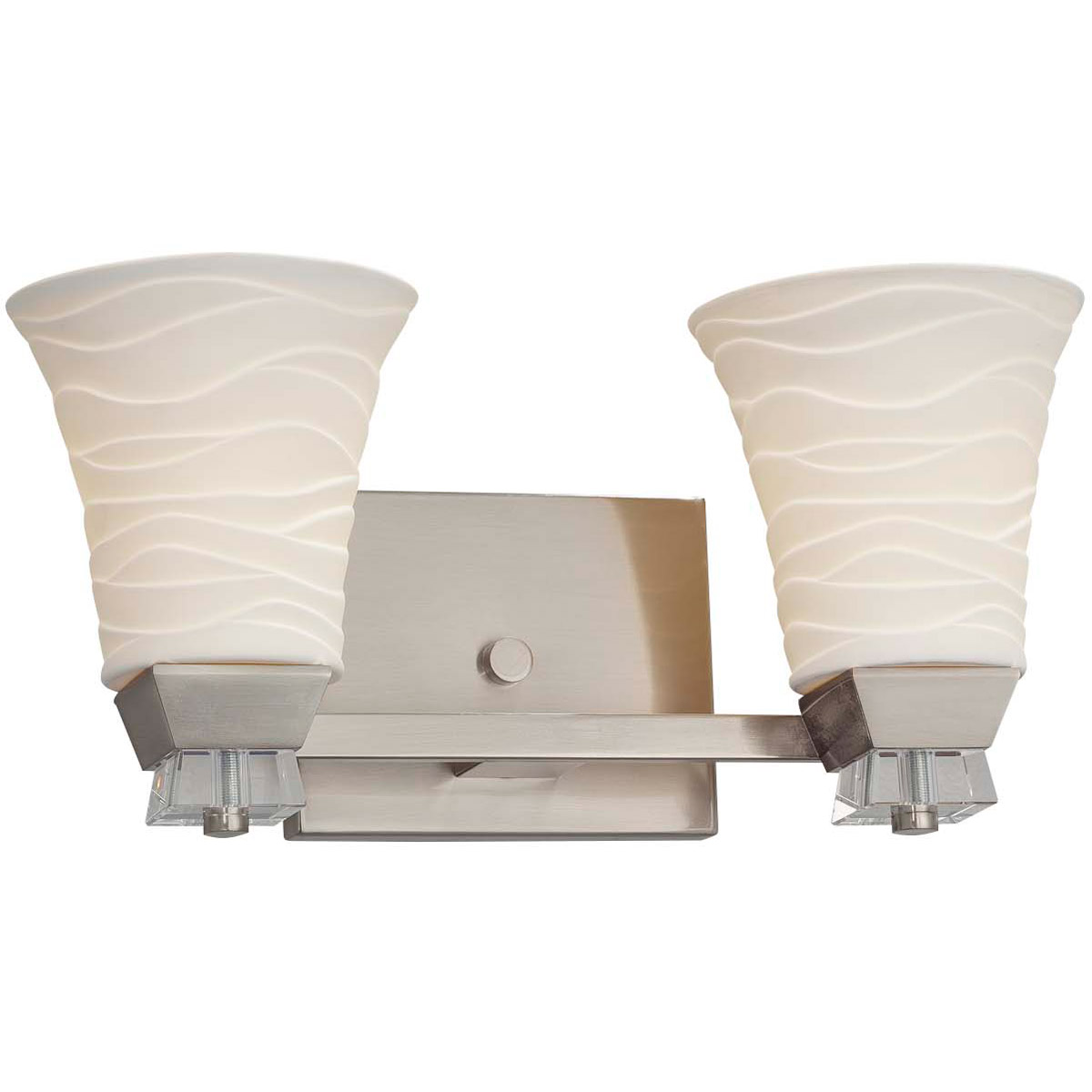 Limoges LED 16 inch Brushed Nickel Bath Bar Wall Light in 1400 Lm LED, Waves, Oval
