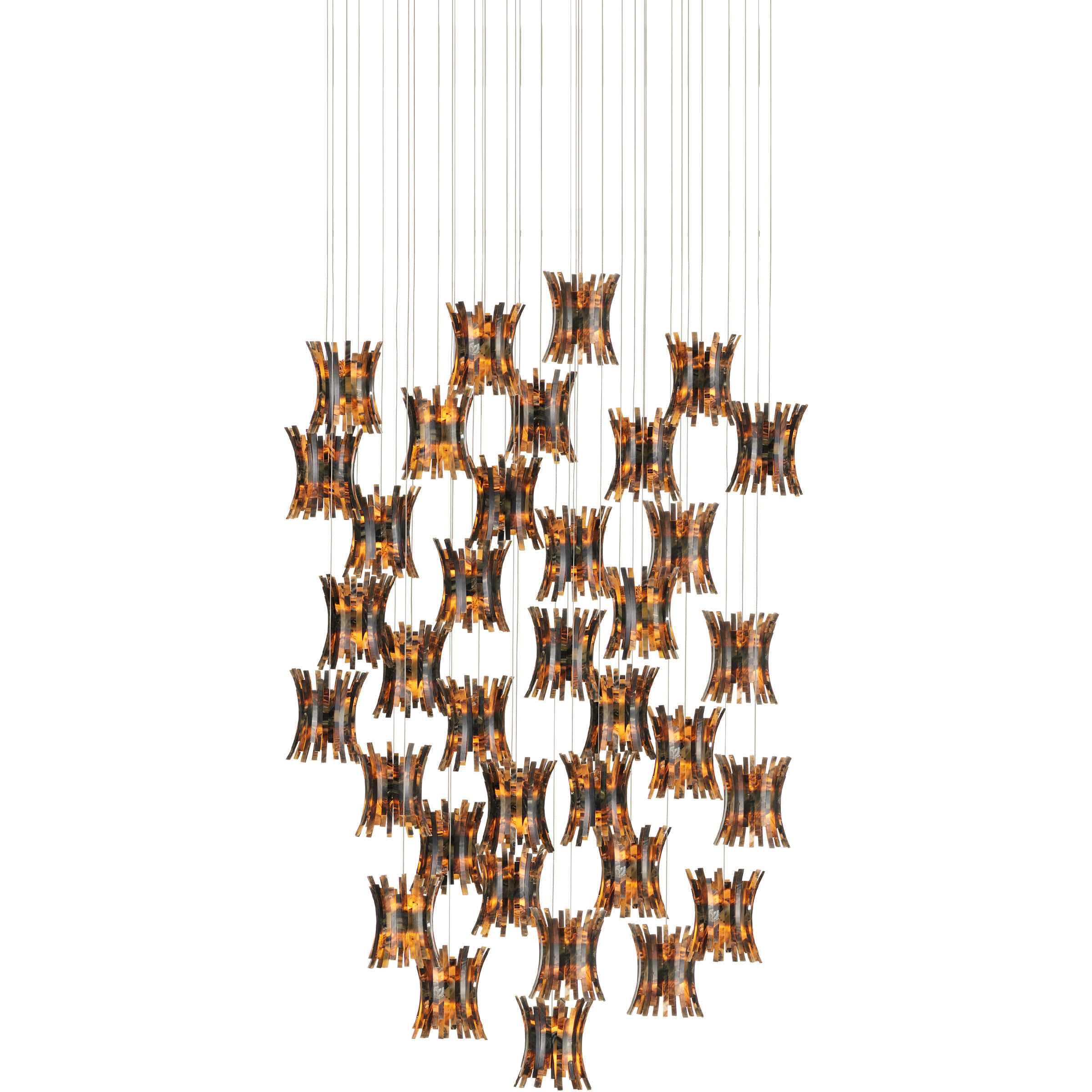 Alsop 36 Light 37 inch Silver Multi-Drop Pendant Ceiling Light