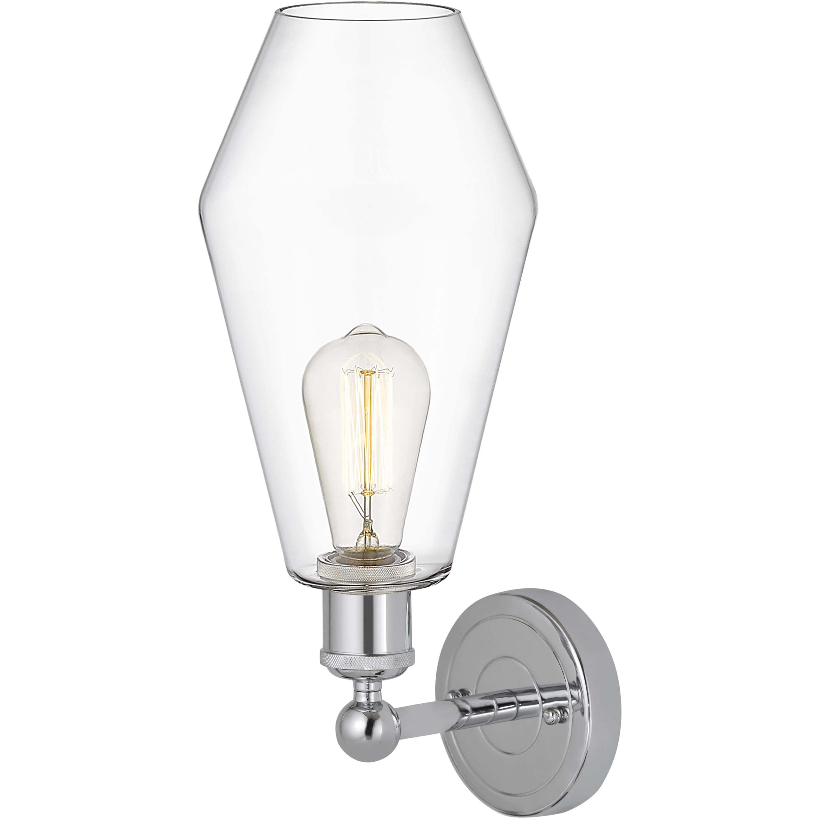 Edison Cindyrella 1 Light 7 inch Polished Chrome Sconce Wall Light in Clear Glass