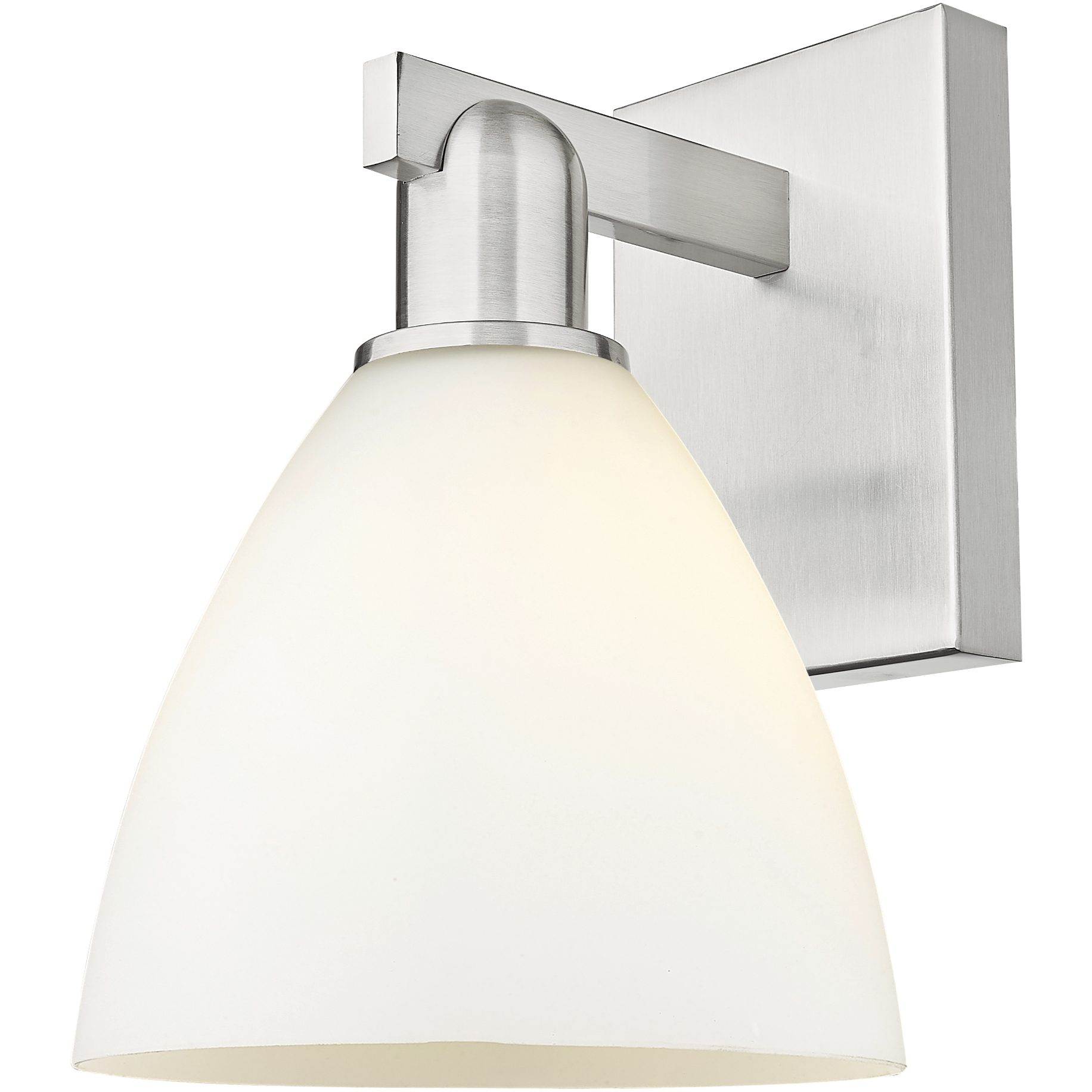 Arcadia Bristol Armed Sconce Wall Light in Brushed Satin Nickel