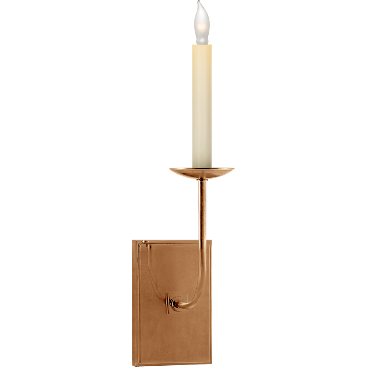 Chapman & Myers TT 1 Light 4 inch Hand-Rubbed Antique Brass Single Sconce Wall Light