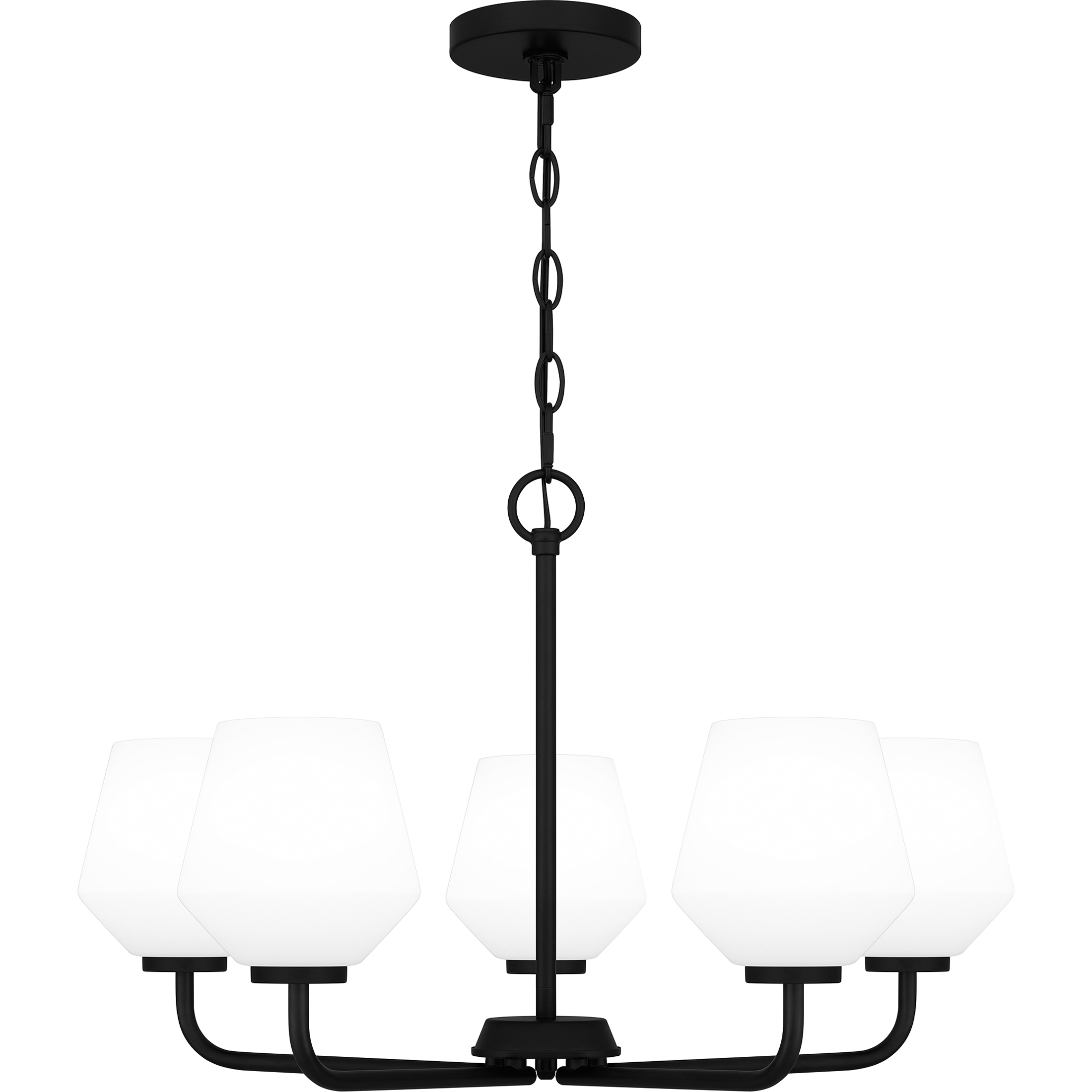 Quoizel Nielson 5 Light 25 inch Matte Black Chandelier Ceiling Light NIE5025MBK - Open Box