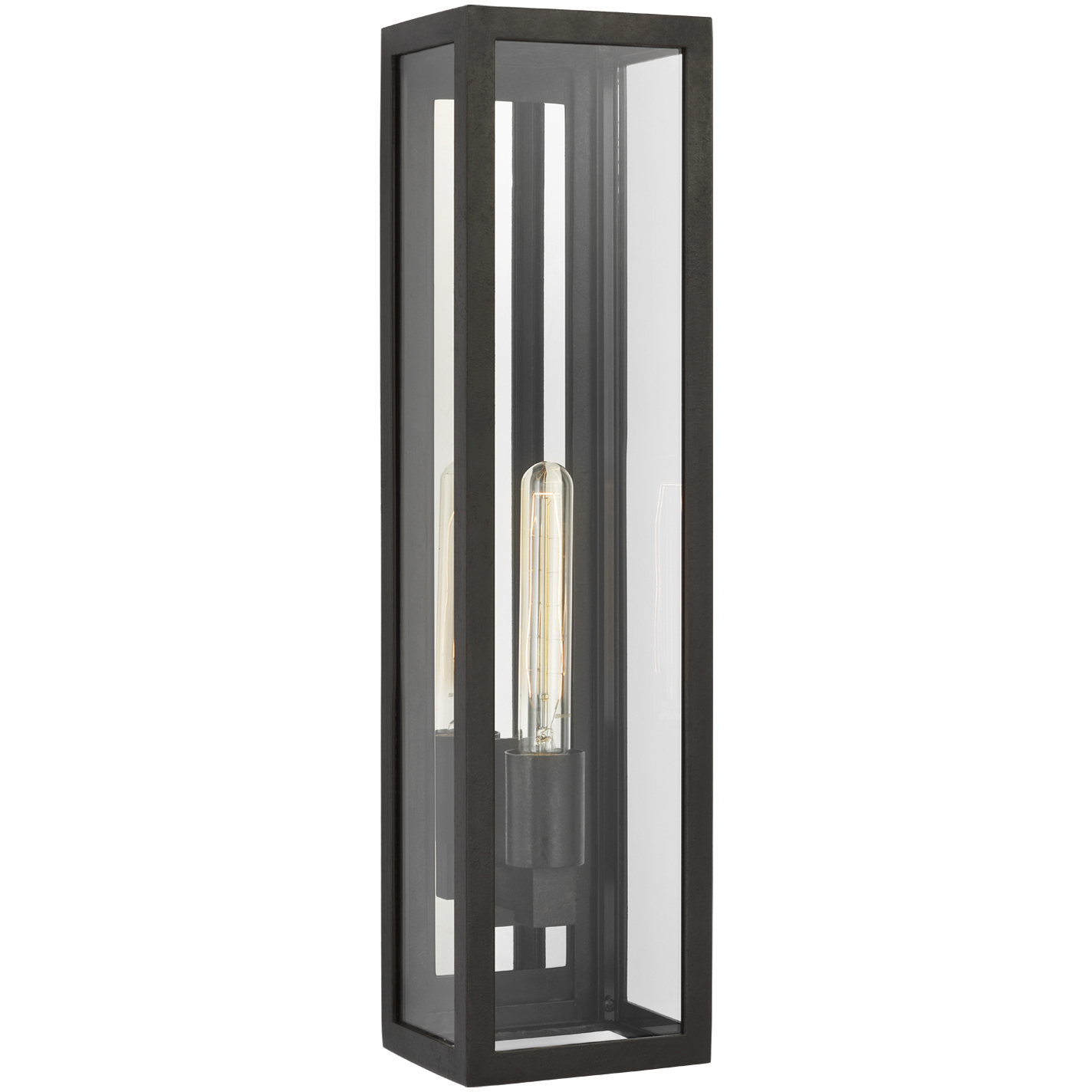 Chapman & Myers Fresno LED 22 inch Aged Iron Outdoor Wall Lantern, Large