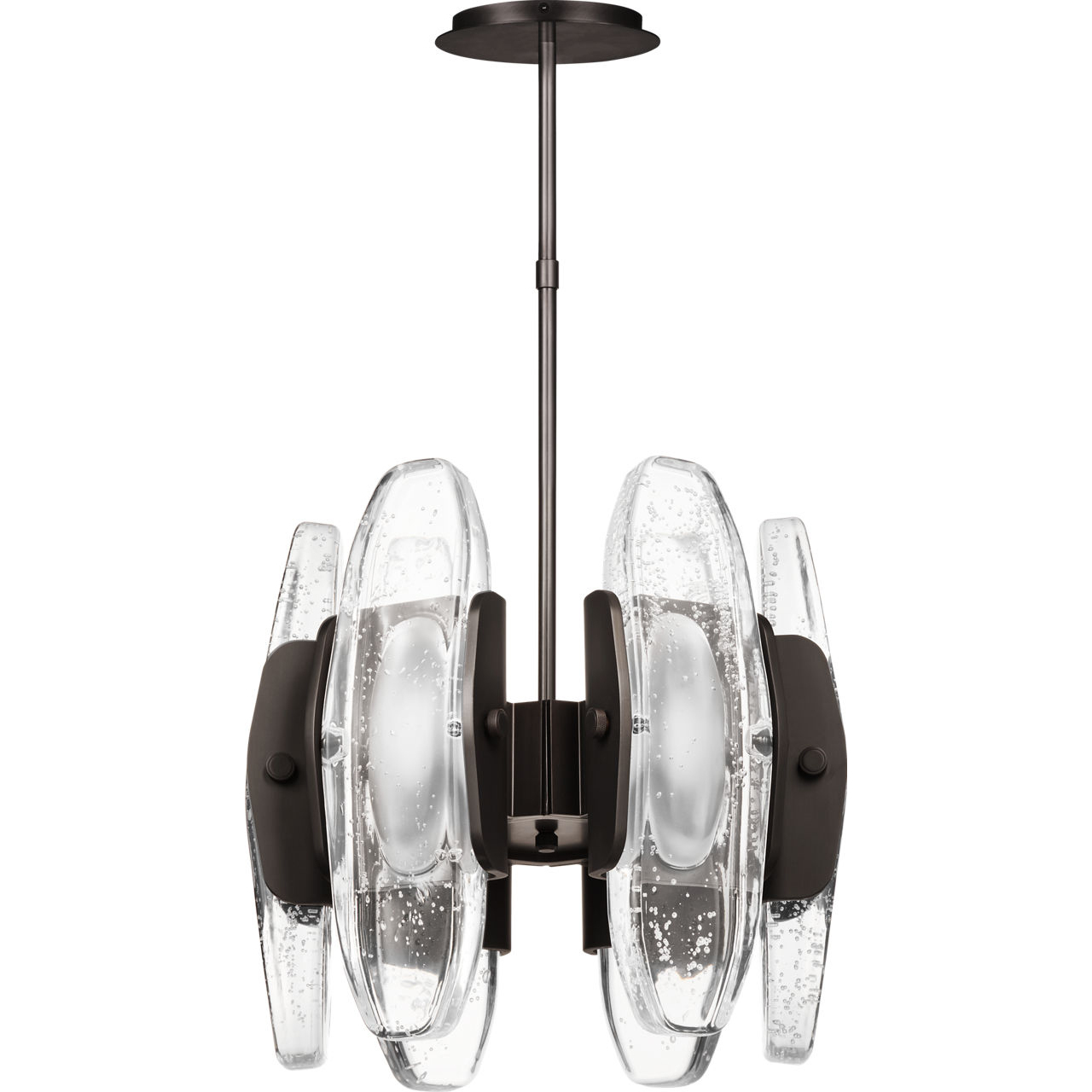 Avroko Wythe LED Plated Dark Bronze Chandelier Ceiling Light, Integrated LED