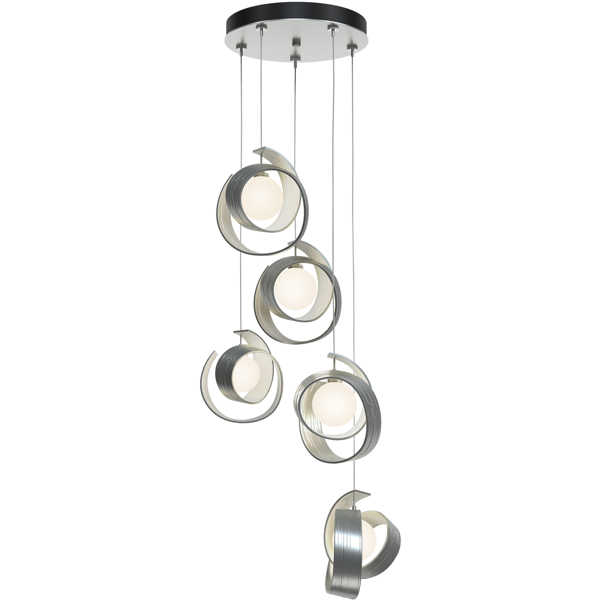 Riza 5 Light 19.1 inch Vintage Platinum Pendant Ceiling Light, Standard