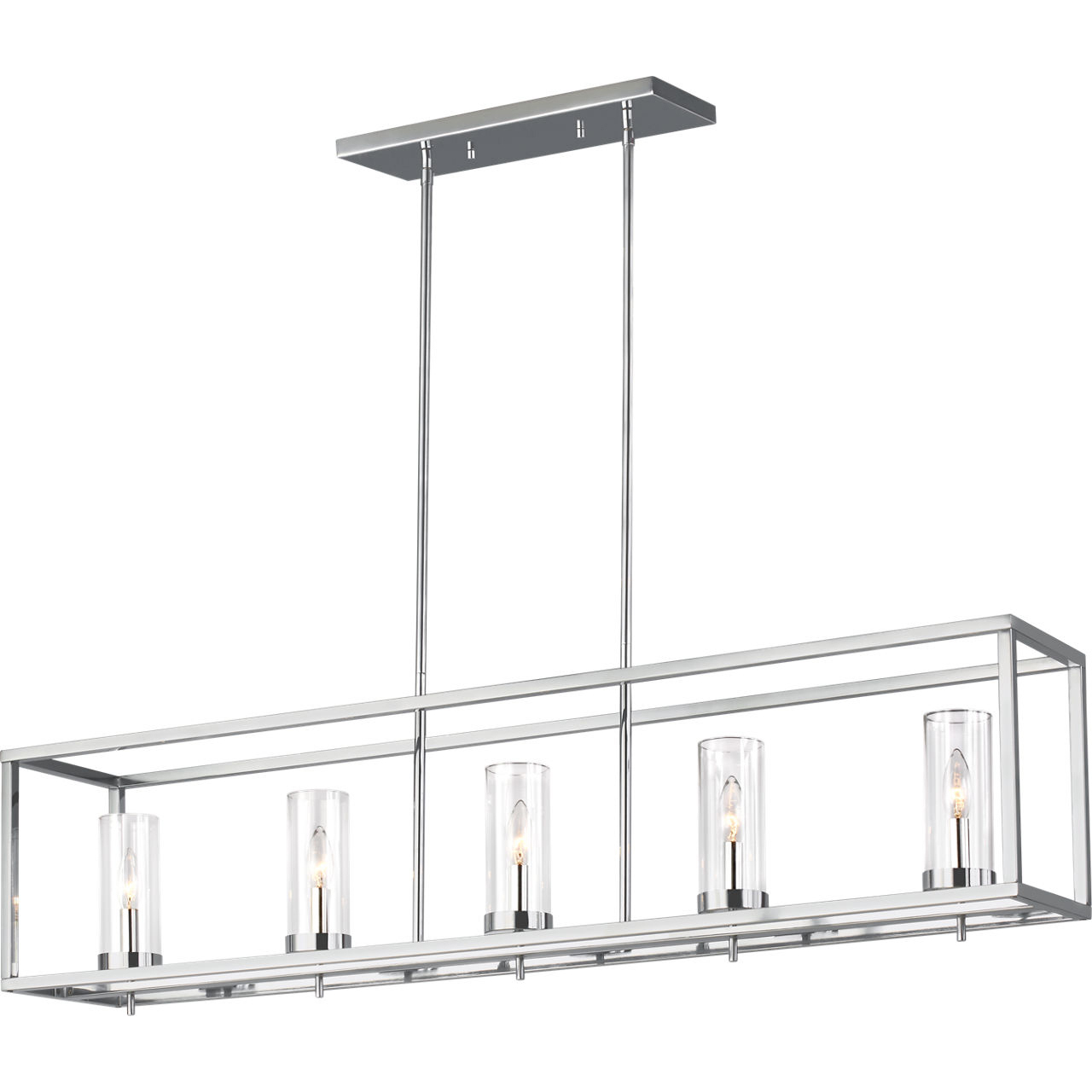 Sean Lavin Zire 5 Light 48 inch Chrome Island Pendant Ceiling Light