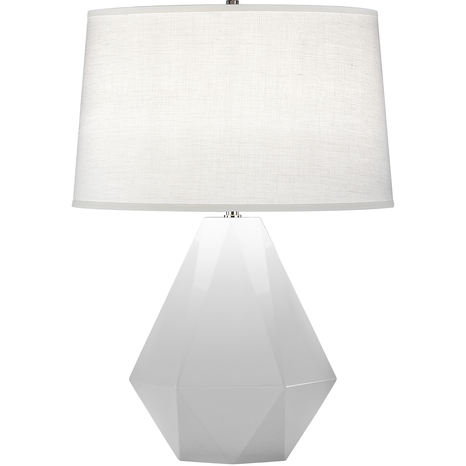 Delta 22.5 inch 150 watt Daisy Glaze with Polished Nickel Table Lamp Portable Light