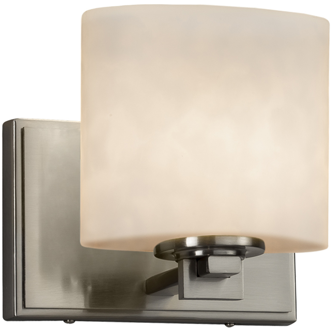Clouds Wall Sconce Wall Light in Brushed Nickel, Oval, Incandescent