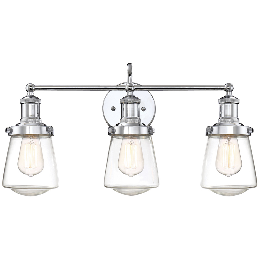 Taylor 3 Light 23 inch Chrome Bath Bar Wall Light