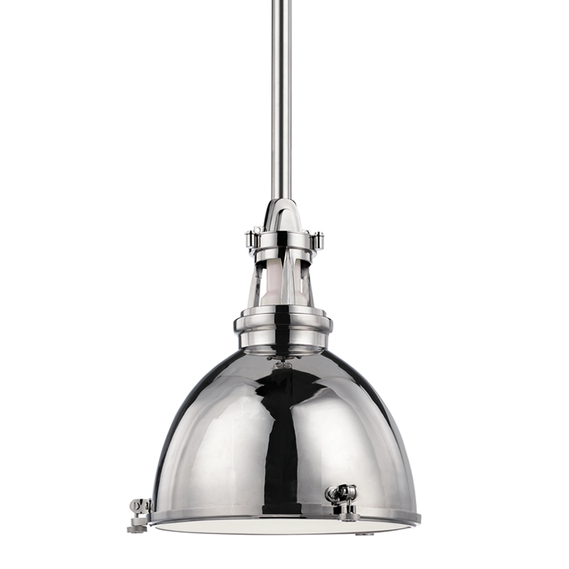 Massena 1 Light 13.5 inch Polished Nickel Pendant Ceiling Light