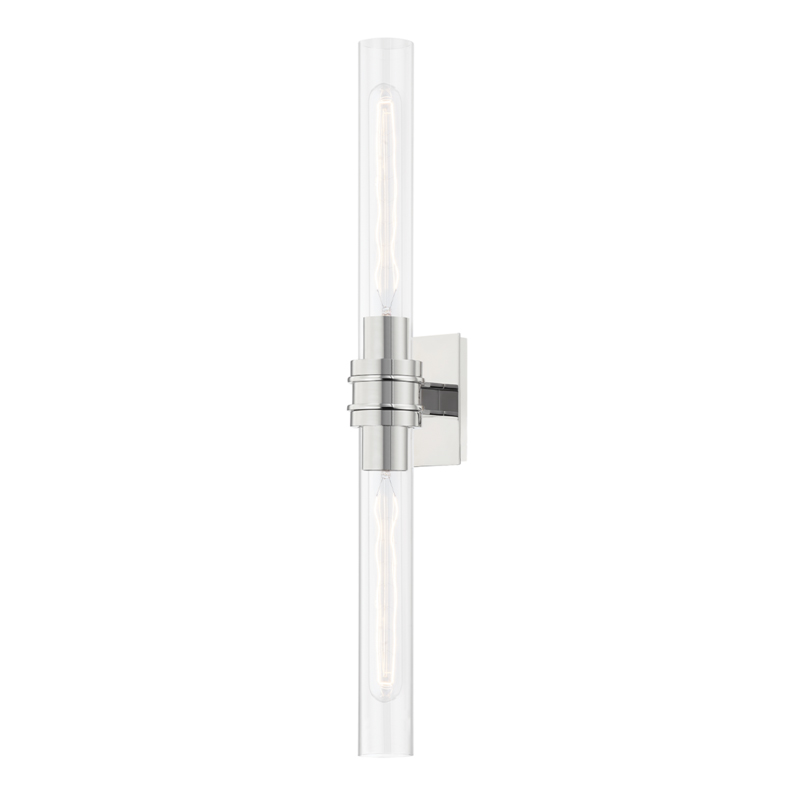 Oakfield 2 Light 3.75 inch Polished Nickel Bath Bracket Wall Light