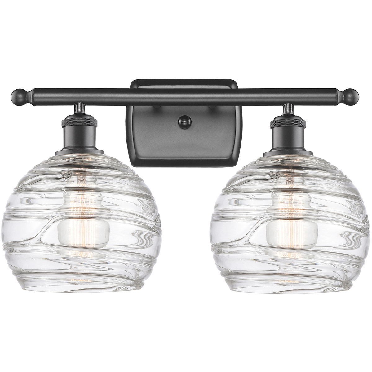 Ballston Deco Swirl 2 Light 16 inch Oil Rubbed Bronze Bath Vanity Light Wall Light, Ballston