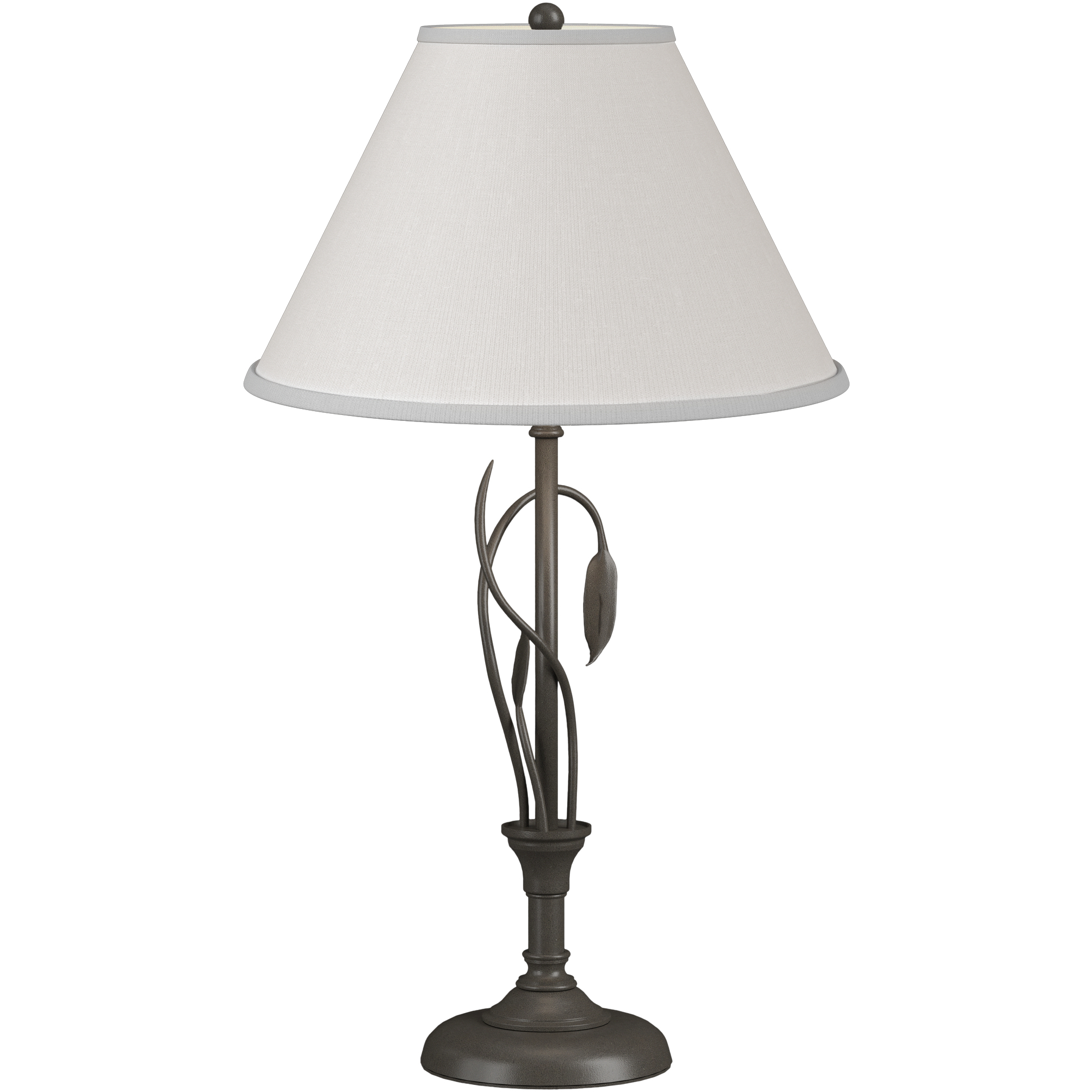 Forged Leaves and Vase 26.4 inch 150 watt Dark Smoke Table Lamp Portable Light in Natural Anna