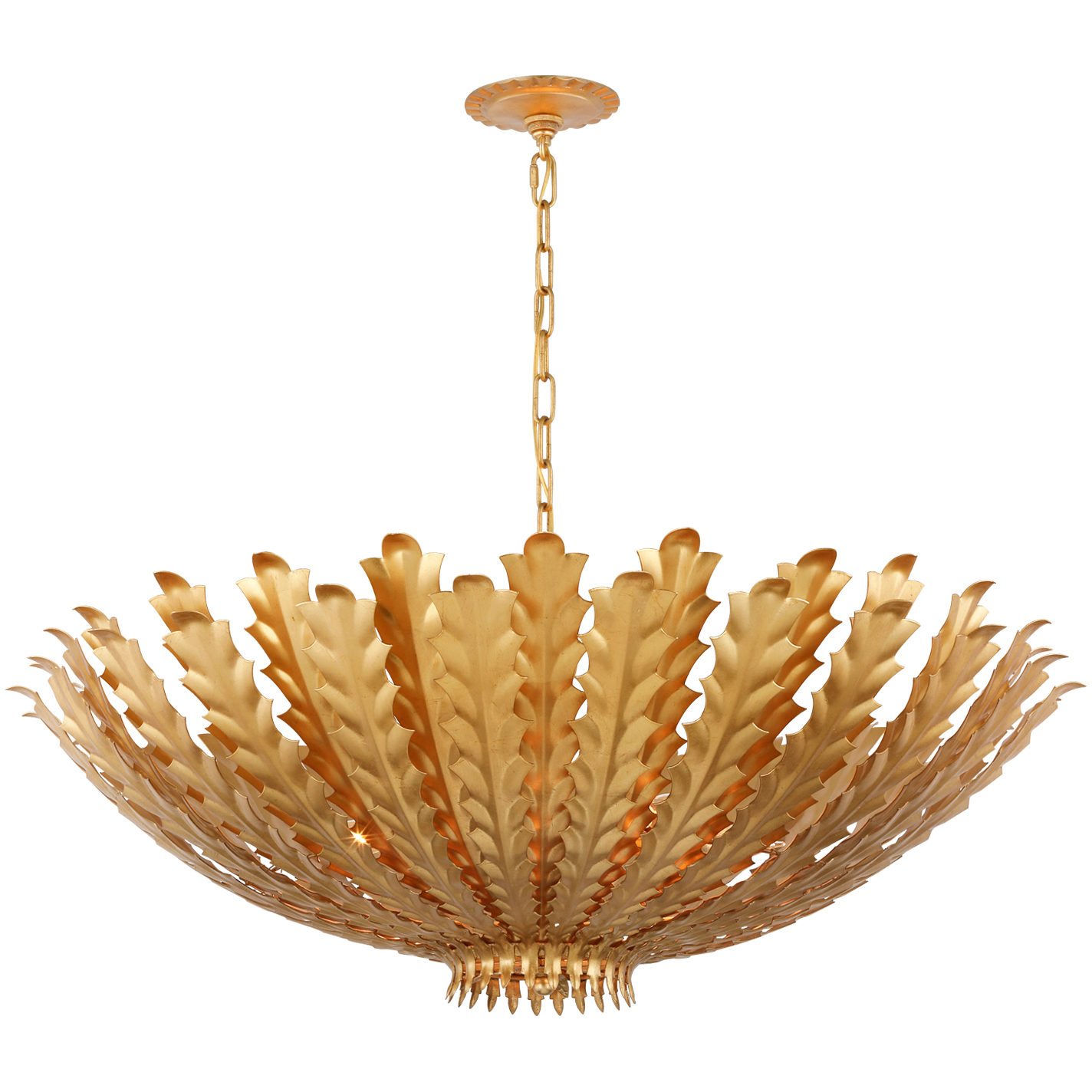 AERIN Hampton 6 Light 36 inch Gild Chandelier Ceiling Light, Large