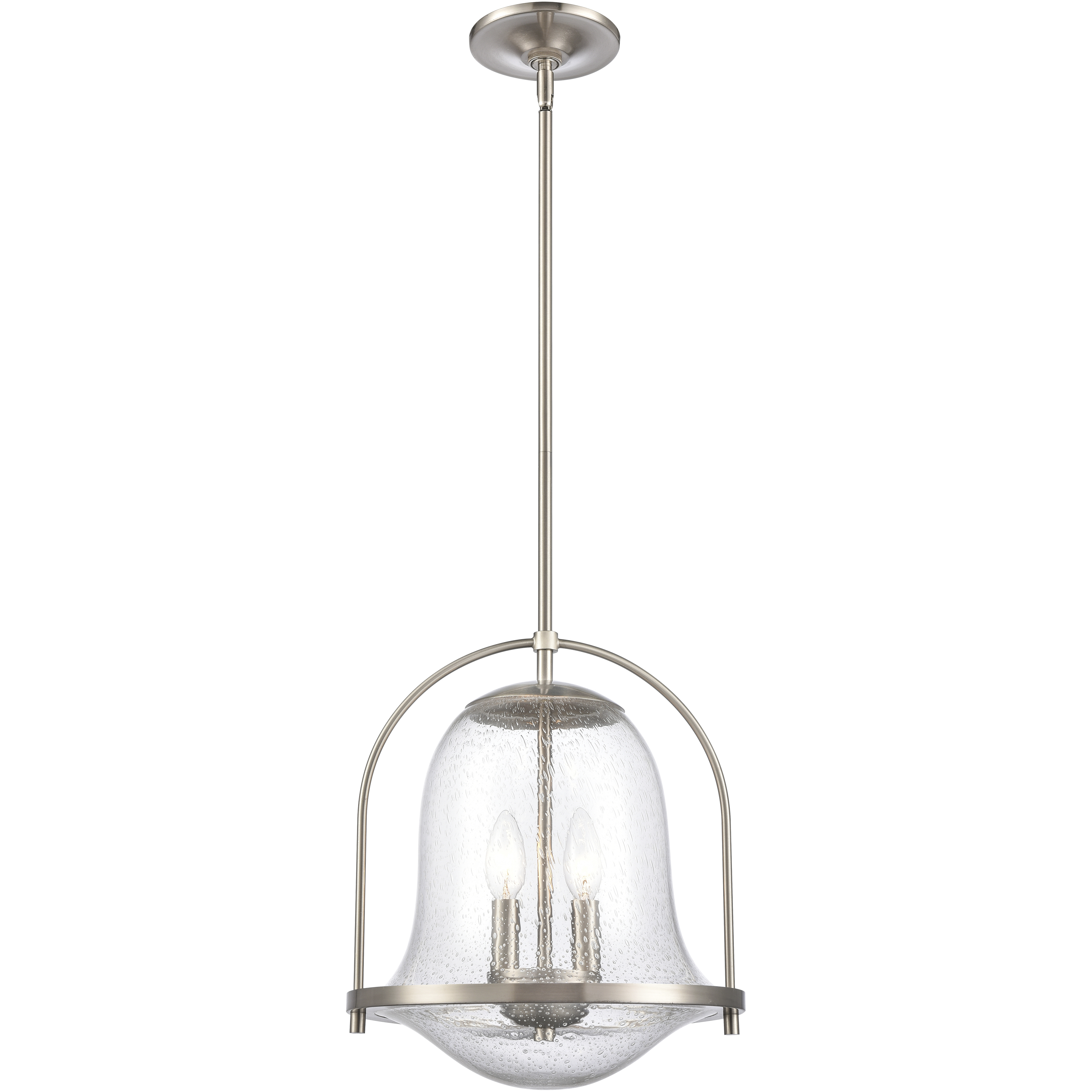 Connection 2 Light 12 inch Satin Nickel Pendant Ceiling Light