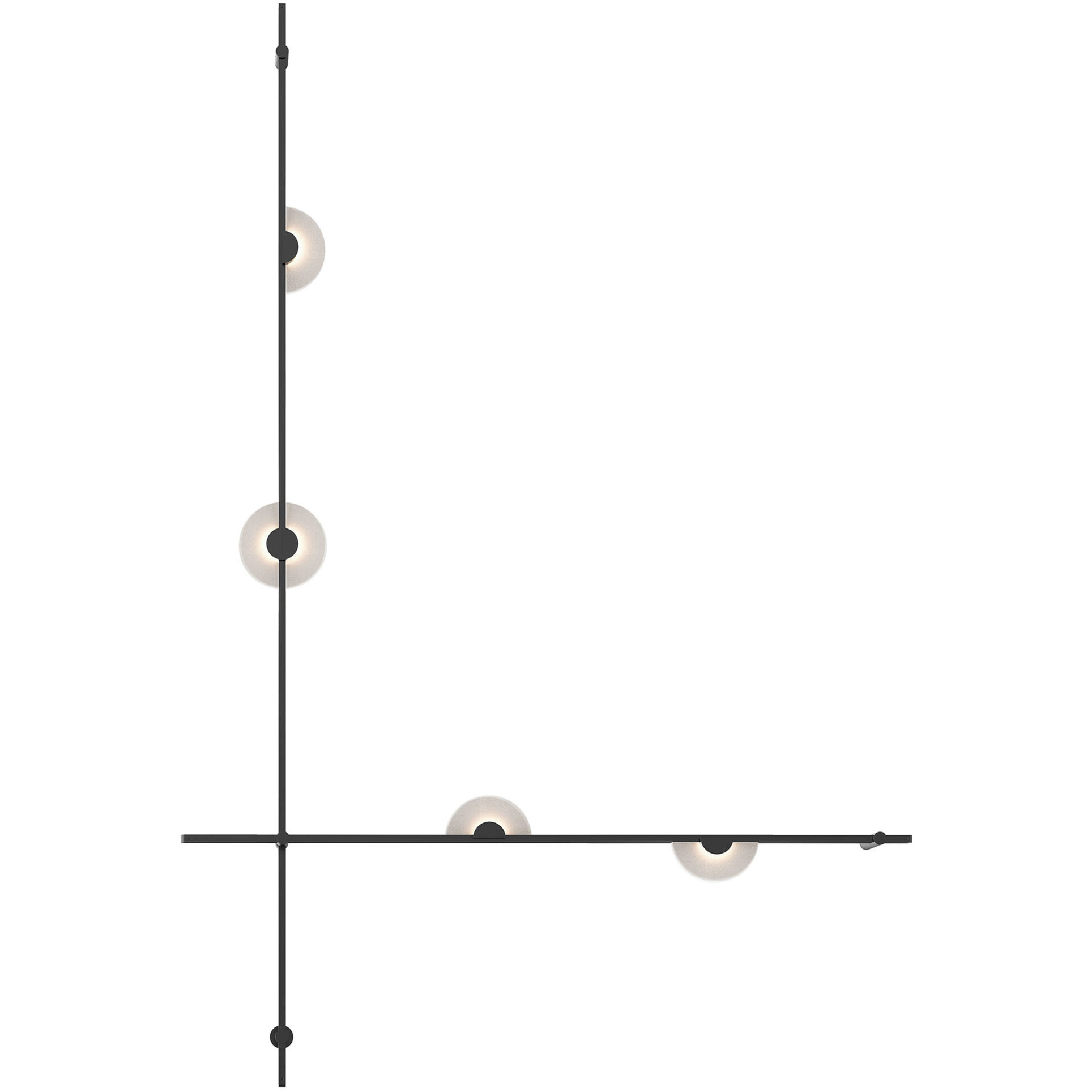 Suspenders LED 48 inch Satin Black ADA Wall Mount Wall Light, Linear