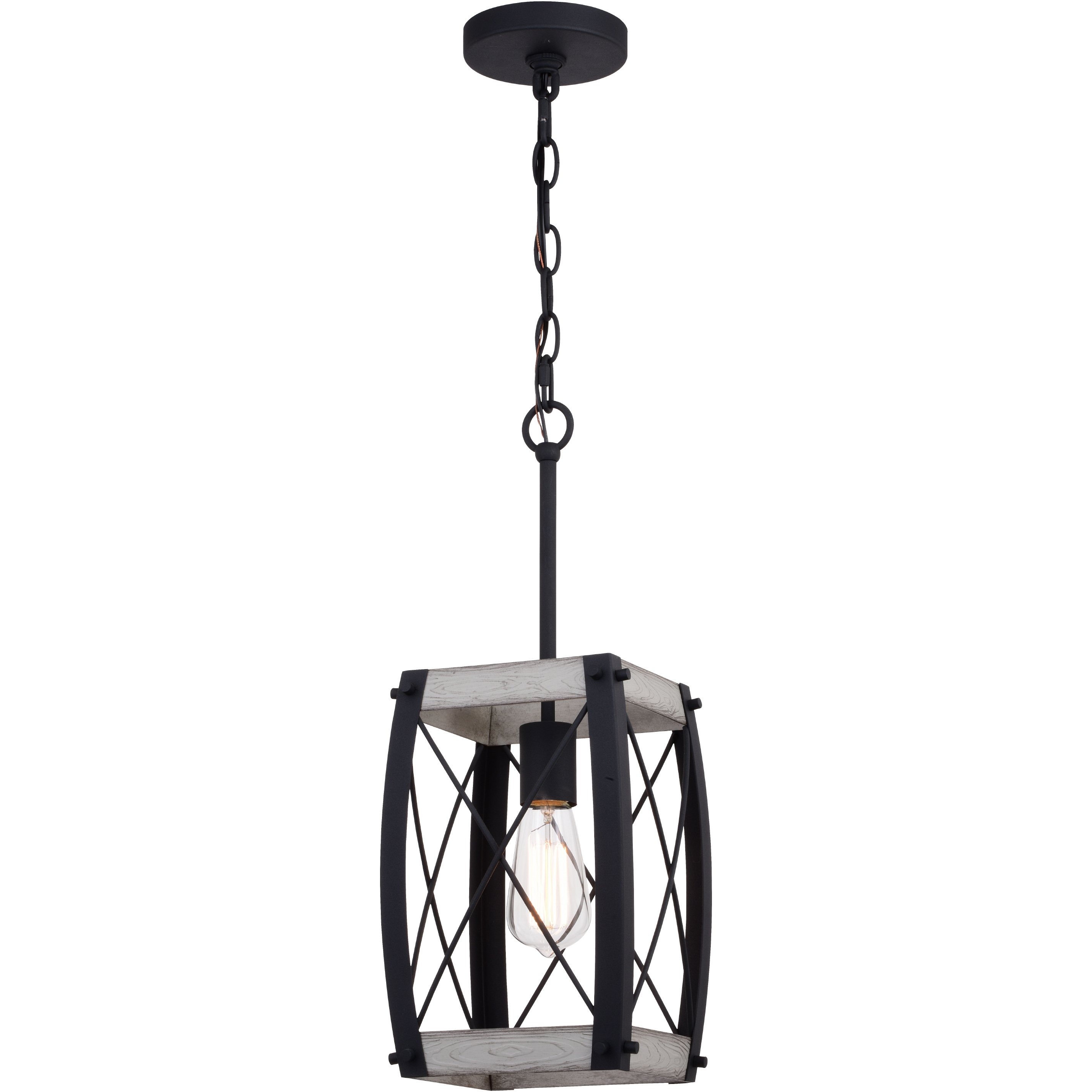 Montclare LED 7.5 inch Textured Black and White Ash Mini Pendant Ceiling Light