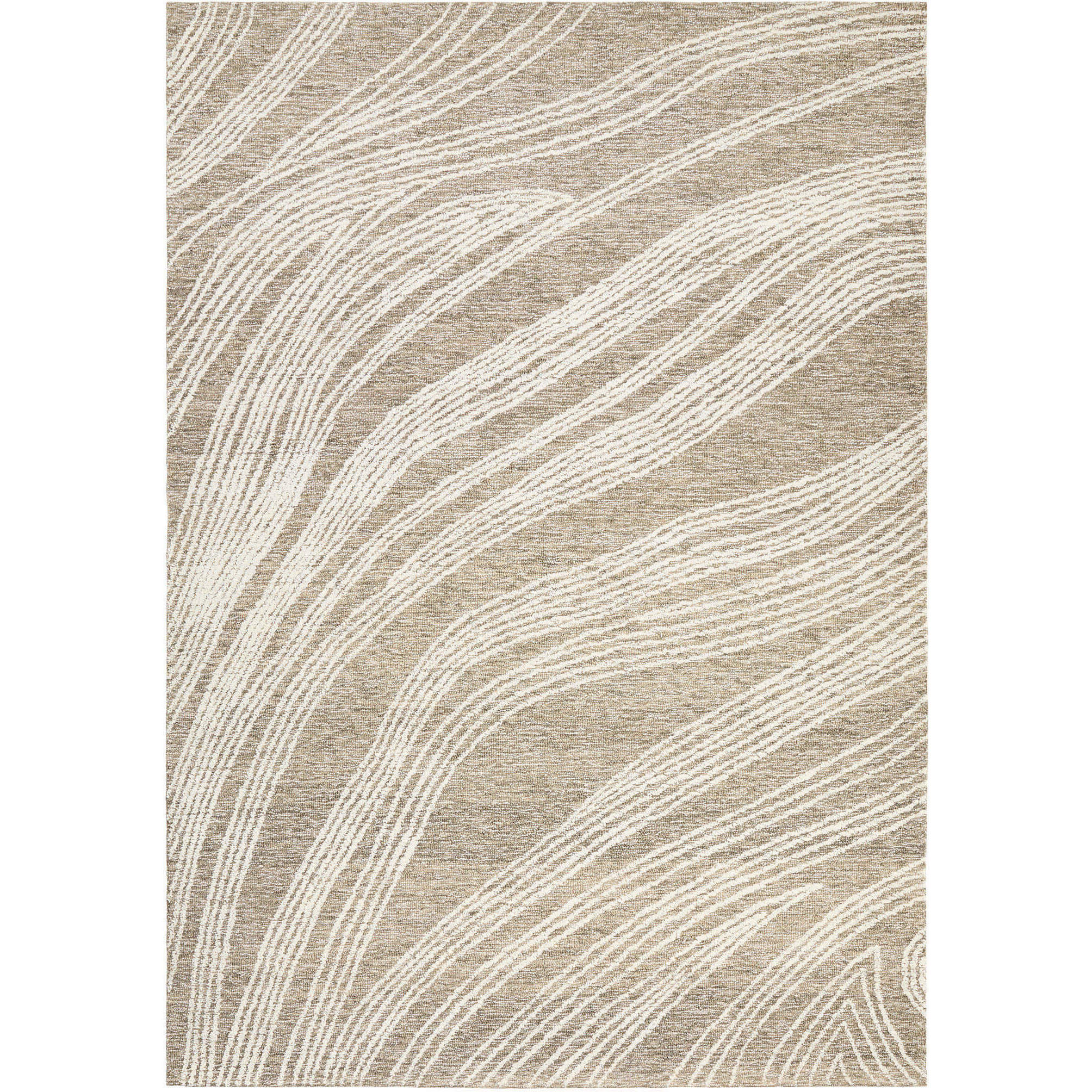Mitra 90 X 63 inch Black/White Rug in 5 x 7
