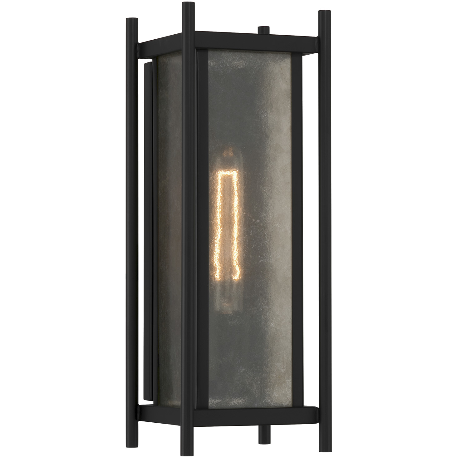 Jacobs 1 Light 16 inch Matte Black Outdoor Wall Lantern