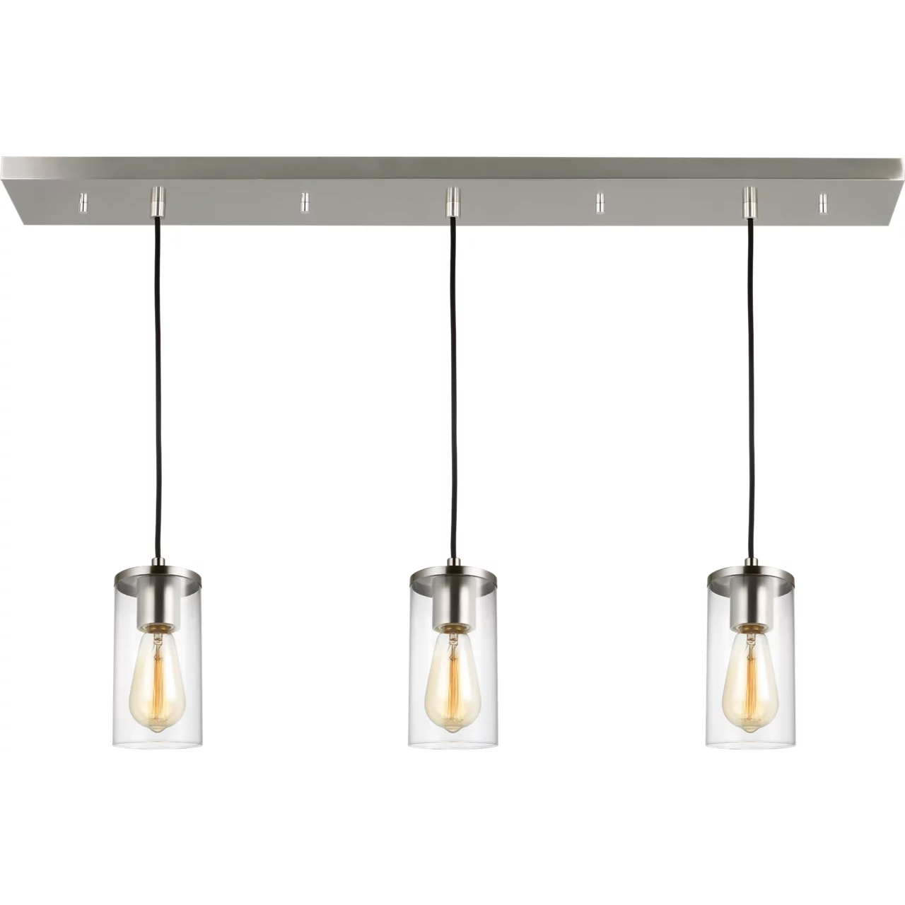 Multi-Port Canopy 6 inch Brushed Nickel Pendant Ceiling Light