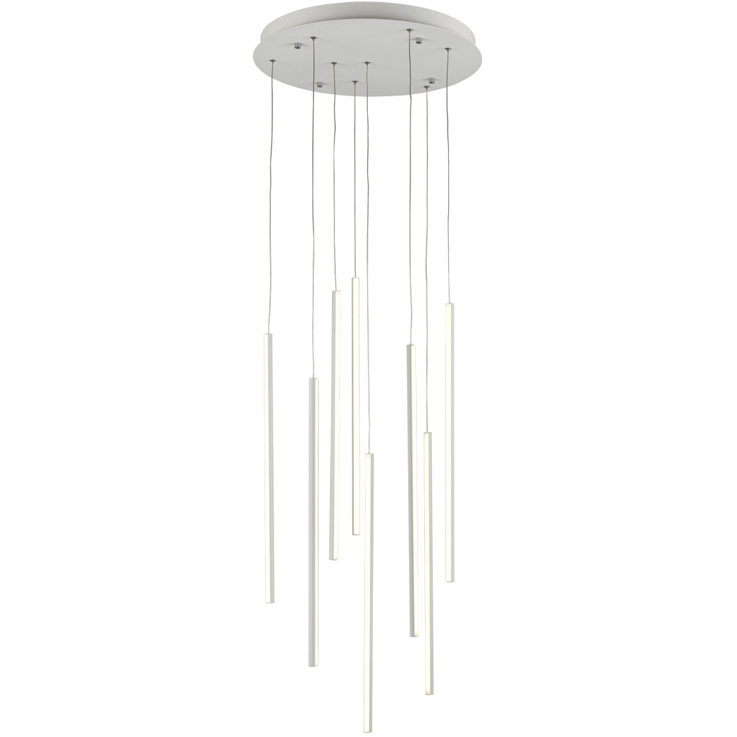 Chute LED 19 inch White Multi Pendant Ceiling Light
