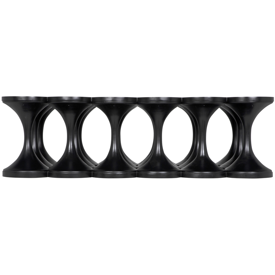 Jericho 61 X 30 inch Hand Rubbed Black Coffee Table