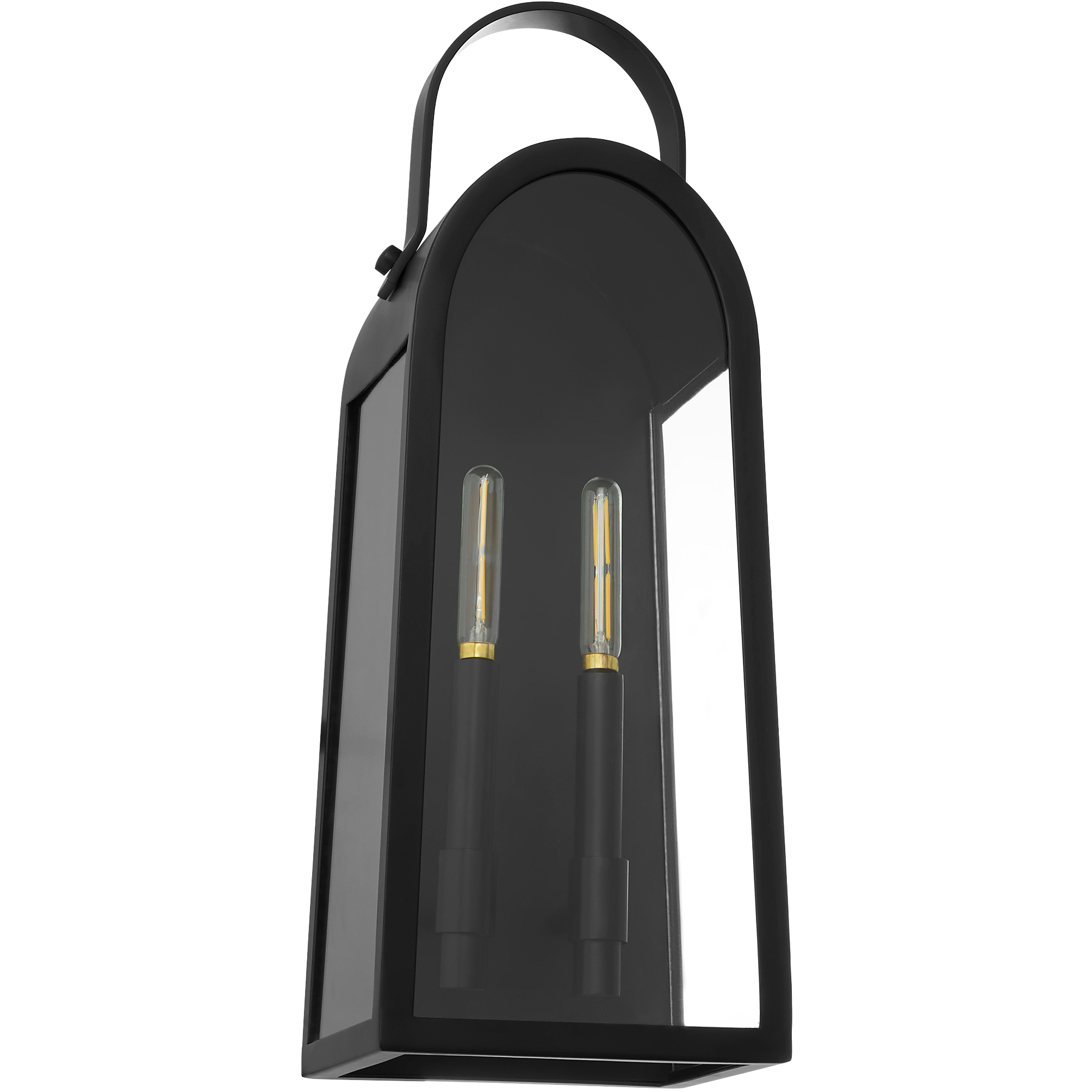 Rossi 2 Light 20 inch Matte Black Outdoor Wall Lantern