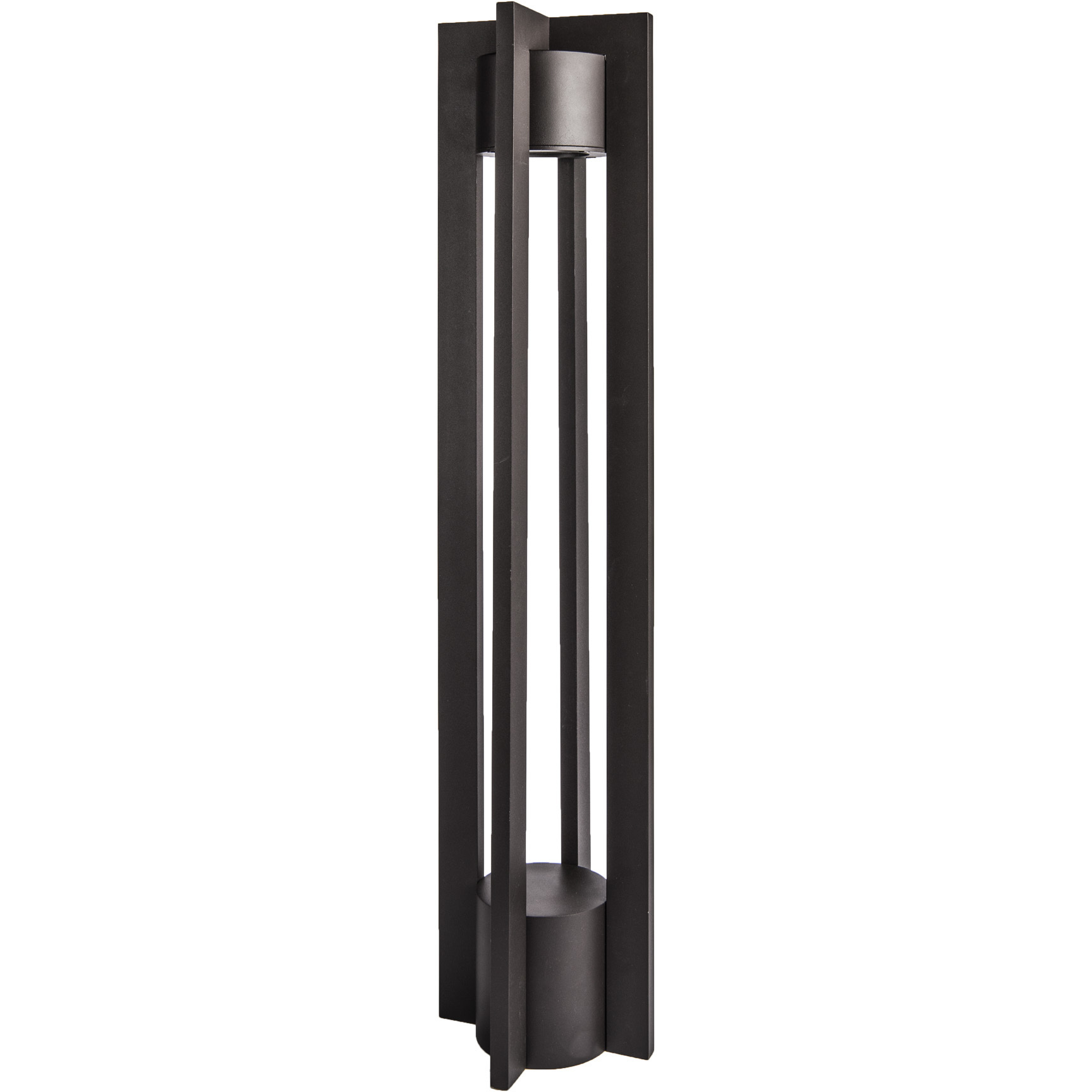 Chamber 120 12.5 watt Black Bollard Light in 2700K Warm LED, WAC Landscape