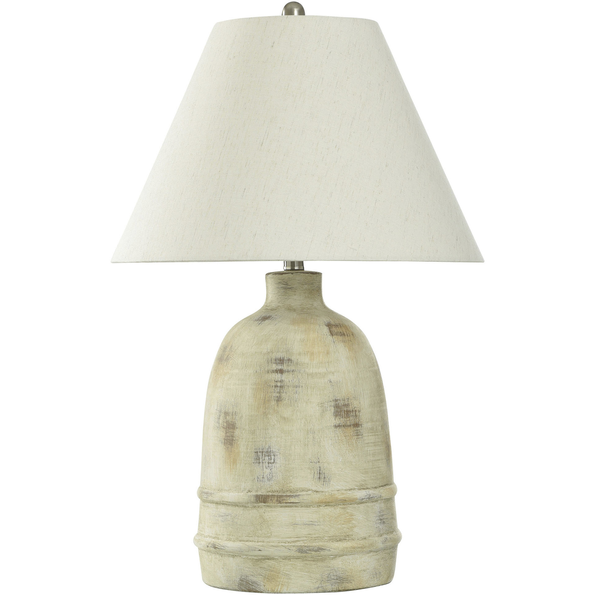 Cameron 29 inch 100.00 watt Cream and Light Brown Distress Marks Table Lamp Portable Light
