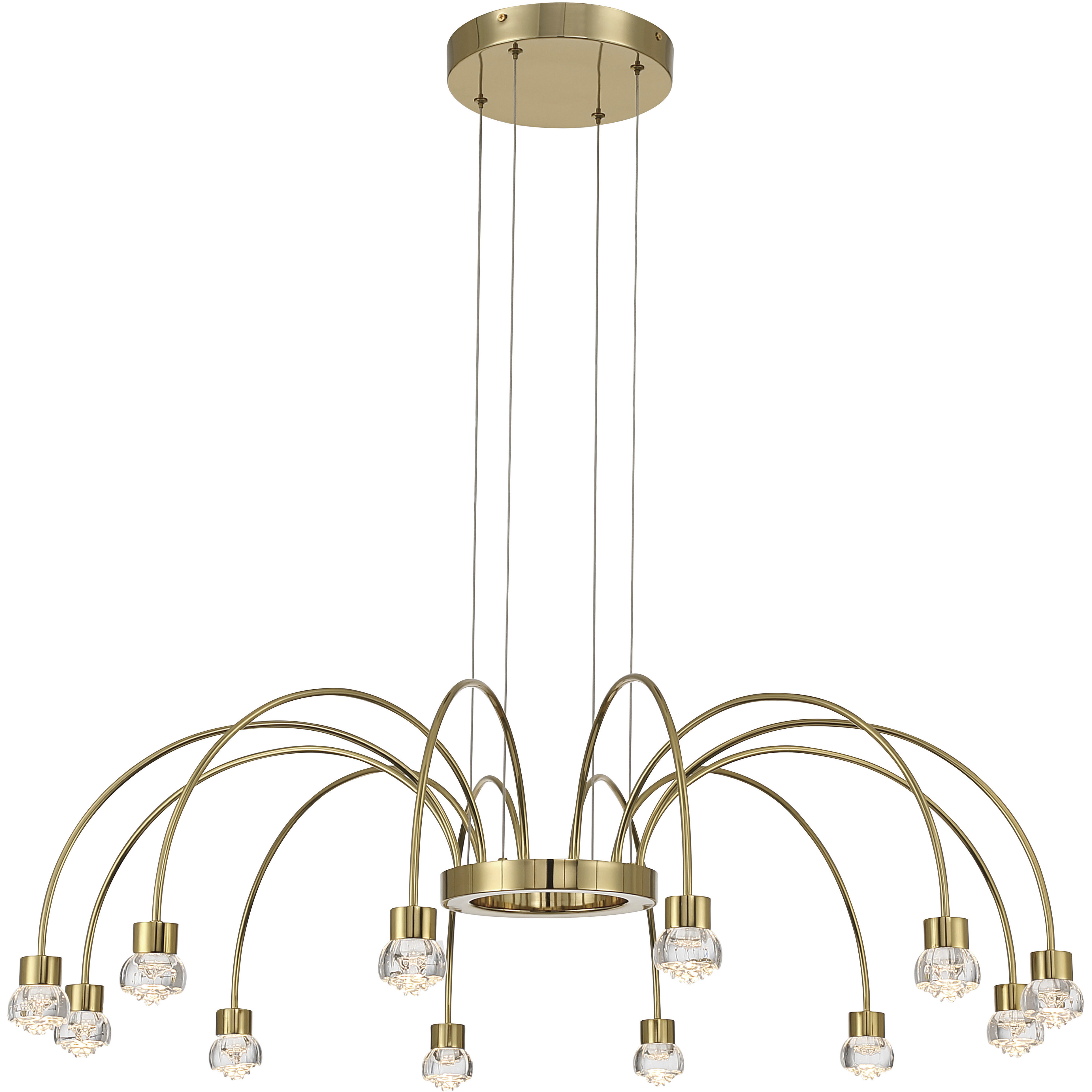 Yep Vario 12 Light 37.5 inch Titanium Gold Chandelier Ceiling Light