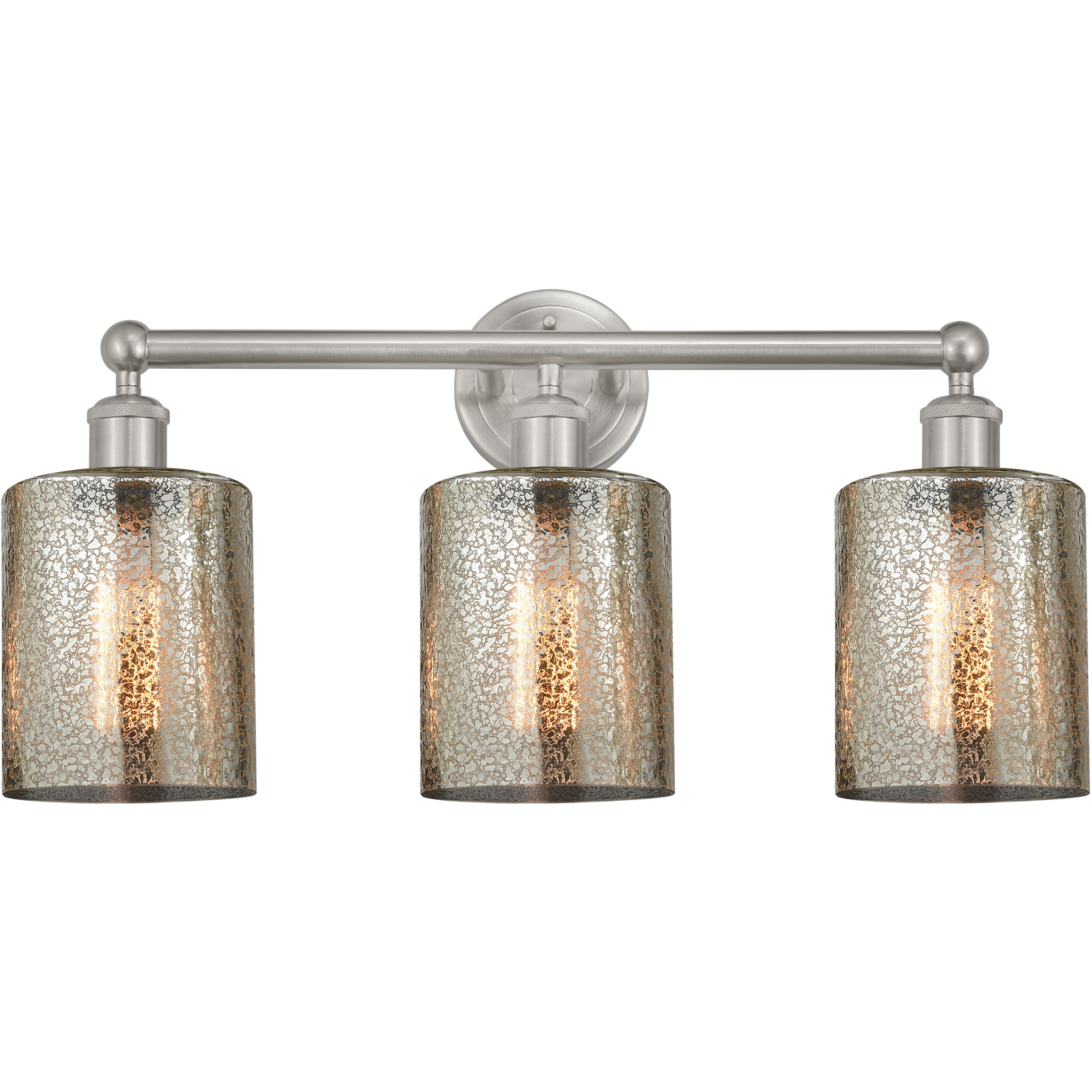 Edison Cobbleskill 3 Light 23 inch Brushed Satin Nickel Bath Vanity Light Wall Light in Mercury Glass