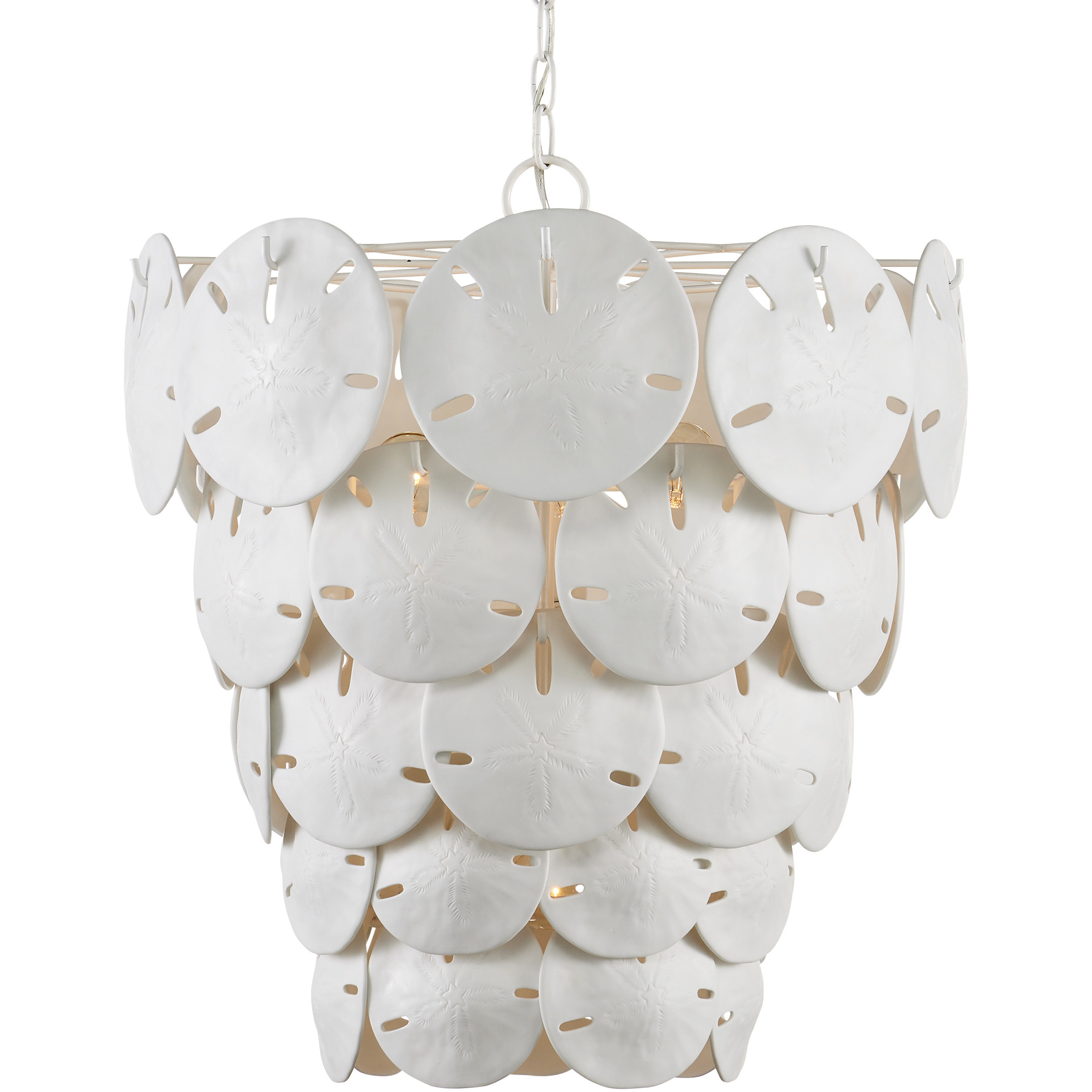 Tulum 5 Light 20 inch Sugar White Chandelier Ceiling Light, Marjorie Skouras Collection