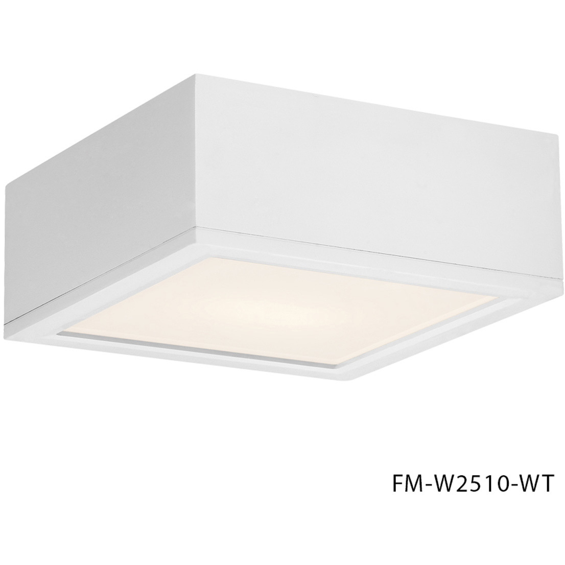 Rubix LED 10 inch White Outdoor Flush