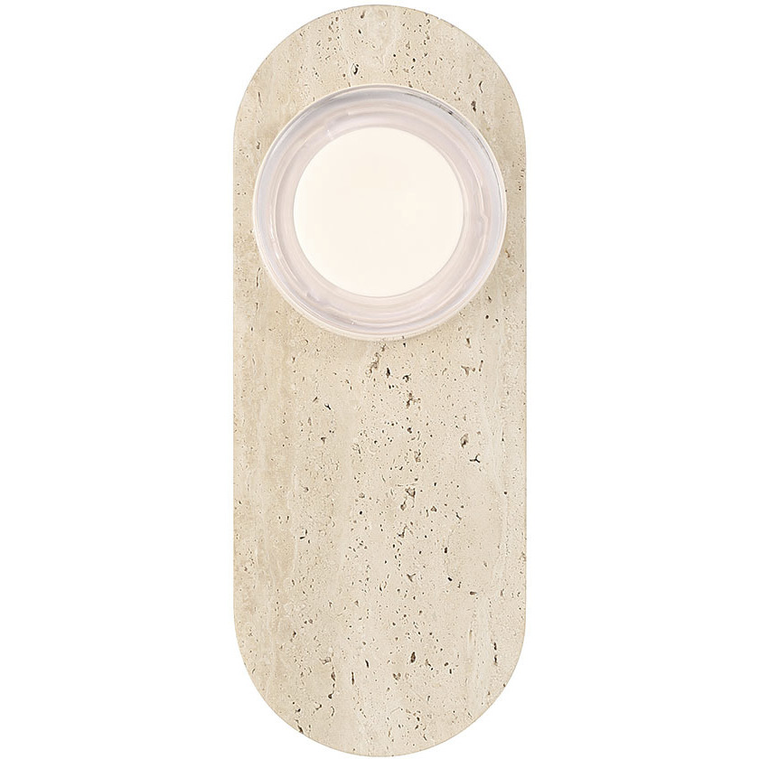Sternn LED 15 inch Travertine Outdoor Wall Sconce in Clear Wave