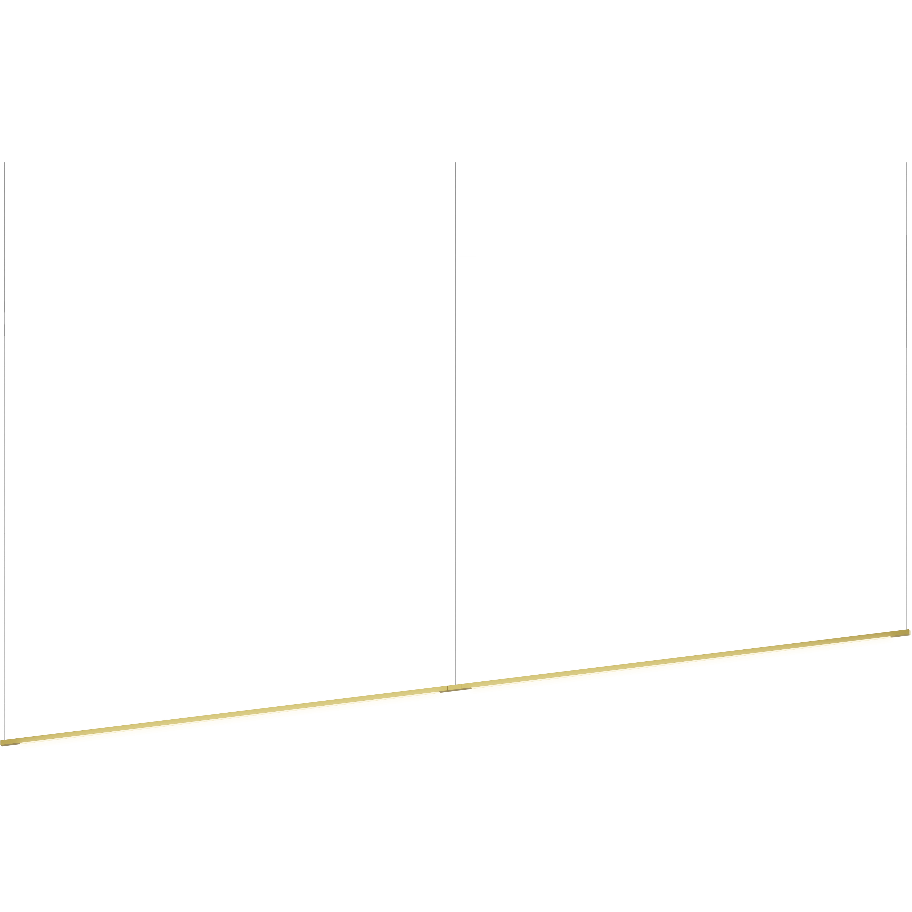 Z-Bar LED 0.5 inch Gold Pendant Ceiling Light, Linear