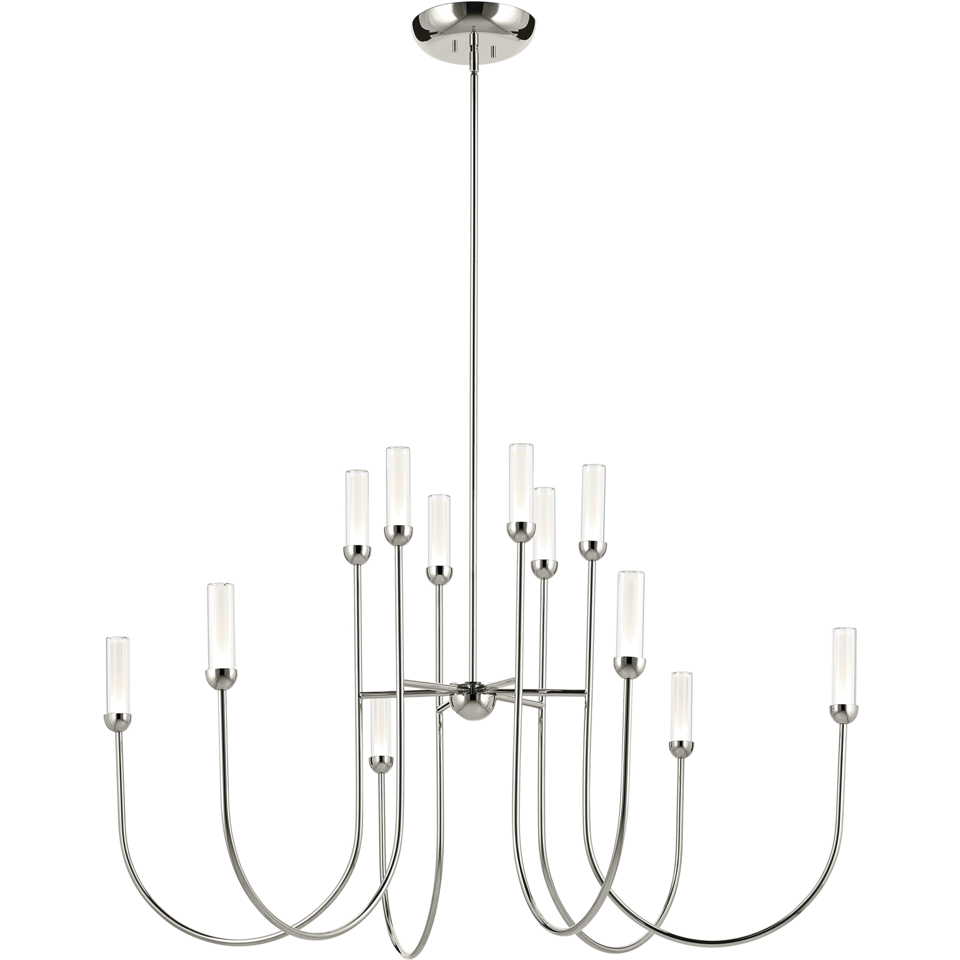 Moraine LED Polished Nickel Chandelier Ceiling Light