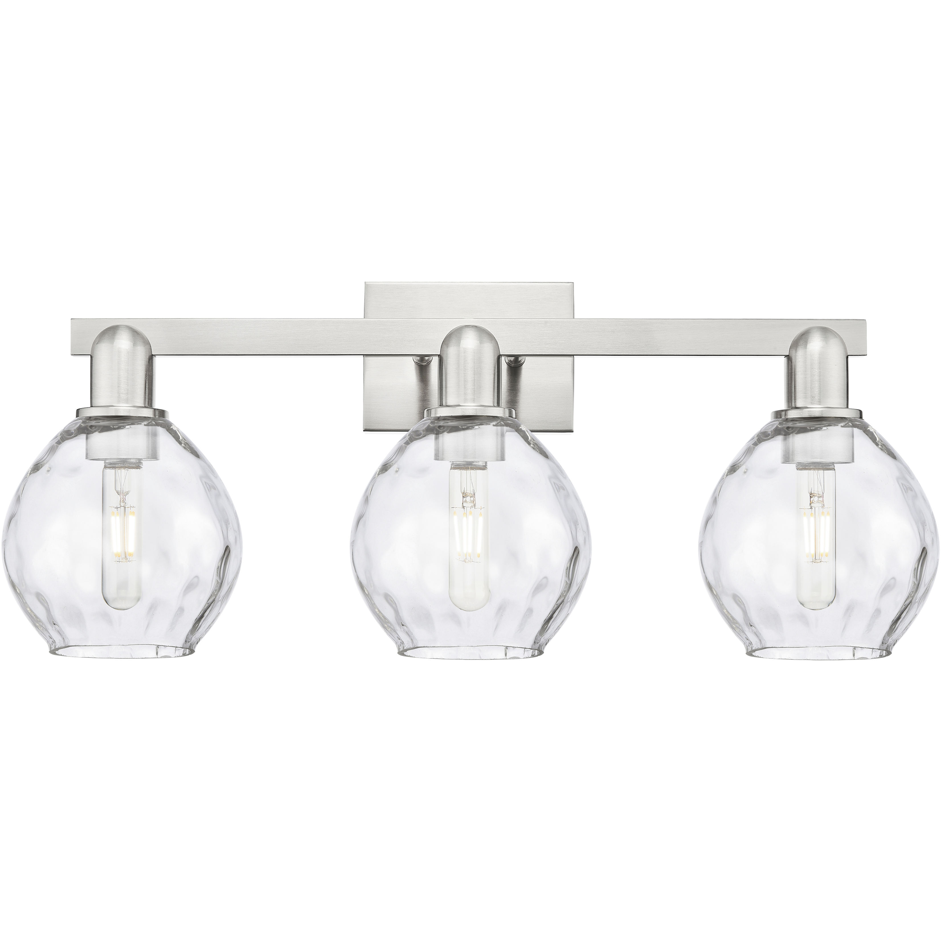 Arcadia Waverly 3 Light 25 inch Brushed Satin Nickel Bath Vanity Light Wall Light