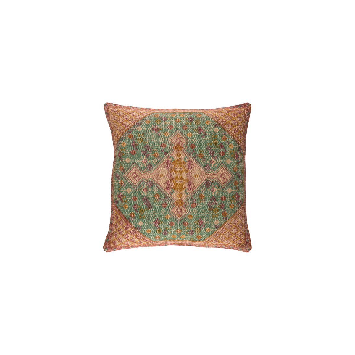 Shadi 20 X 20 inch Khaki and Bright Orange Throw Pillow