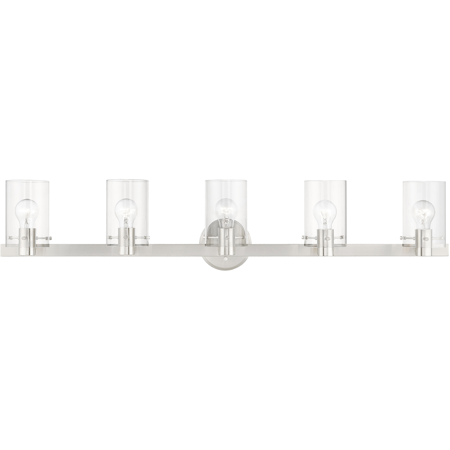 Munich 5 Light 42 inch Brushed Nickel Vanity Sconce Wall Light