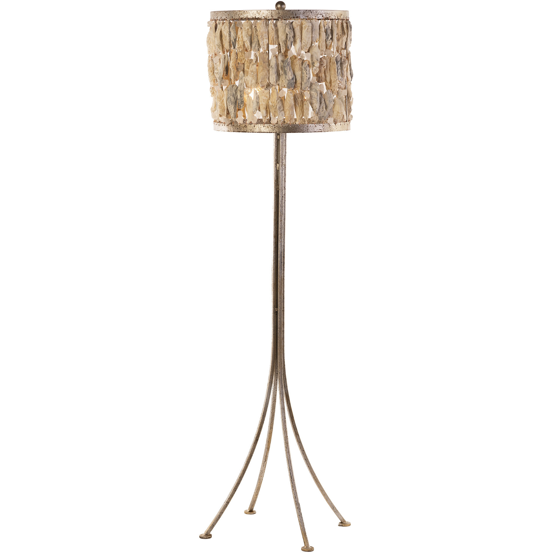 Lowcountry 60 watt Antique Platinum Floor Lamp Portable Light