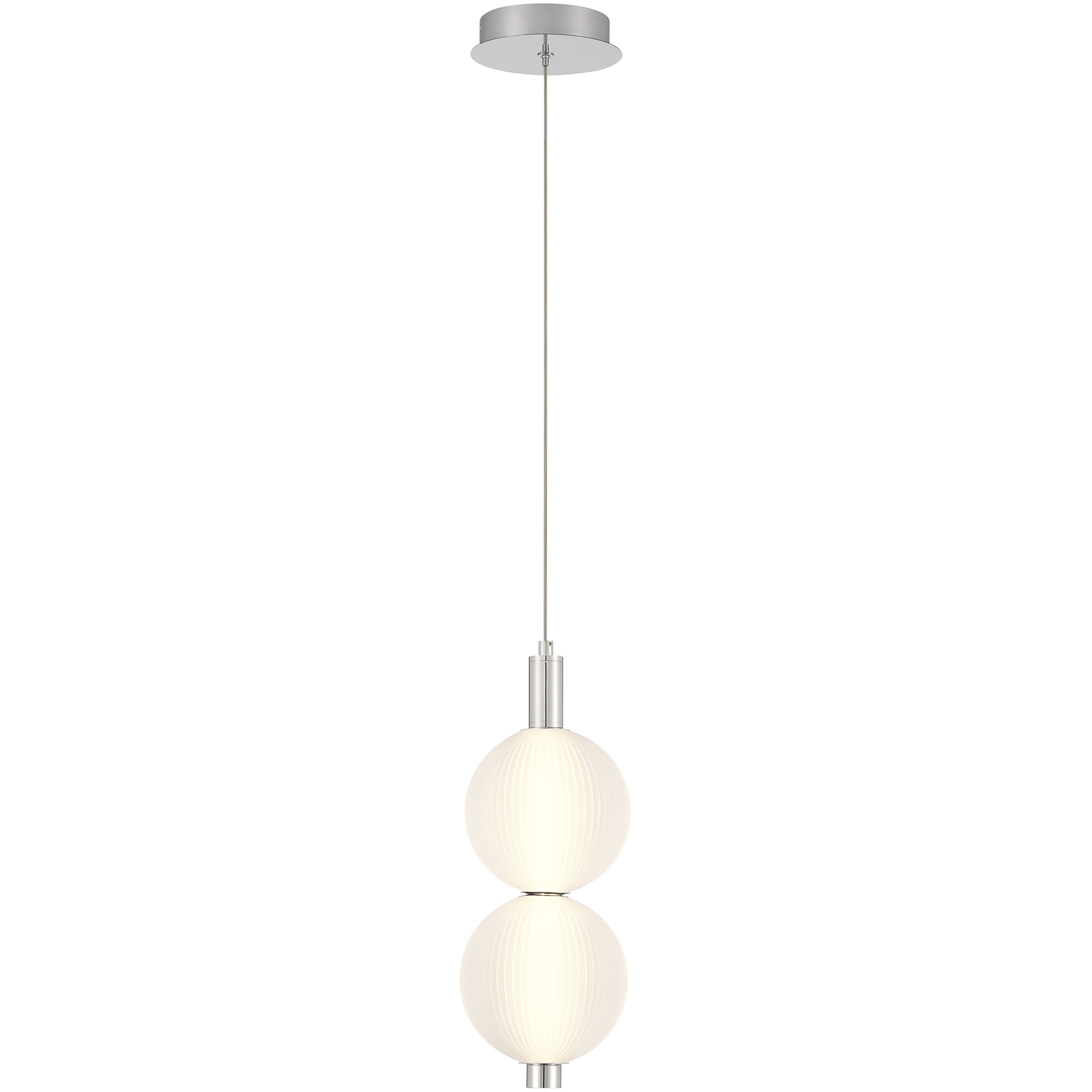 Palmas 2 Light 6 inch Polished Nickel Mini Pendant Ceiling Light