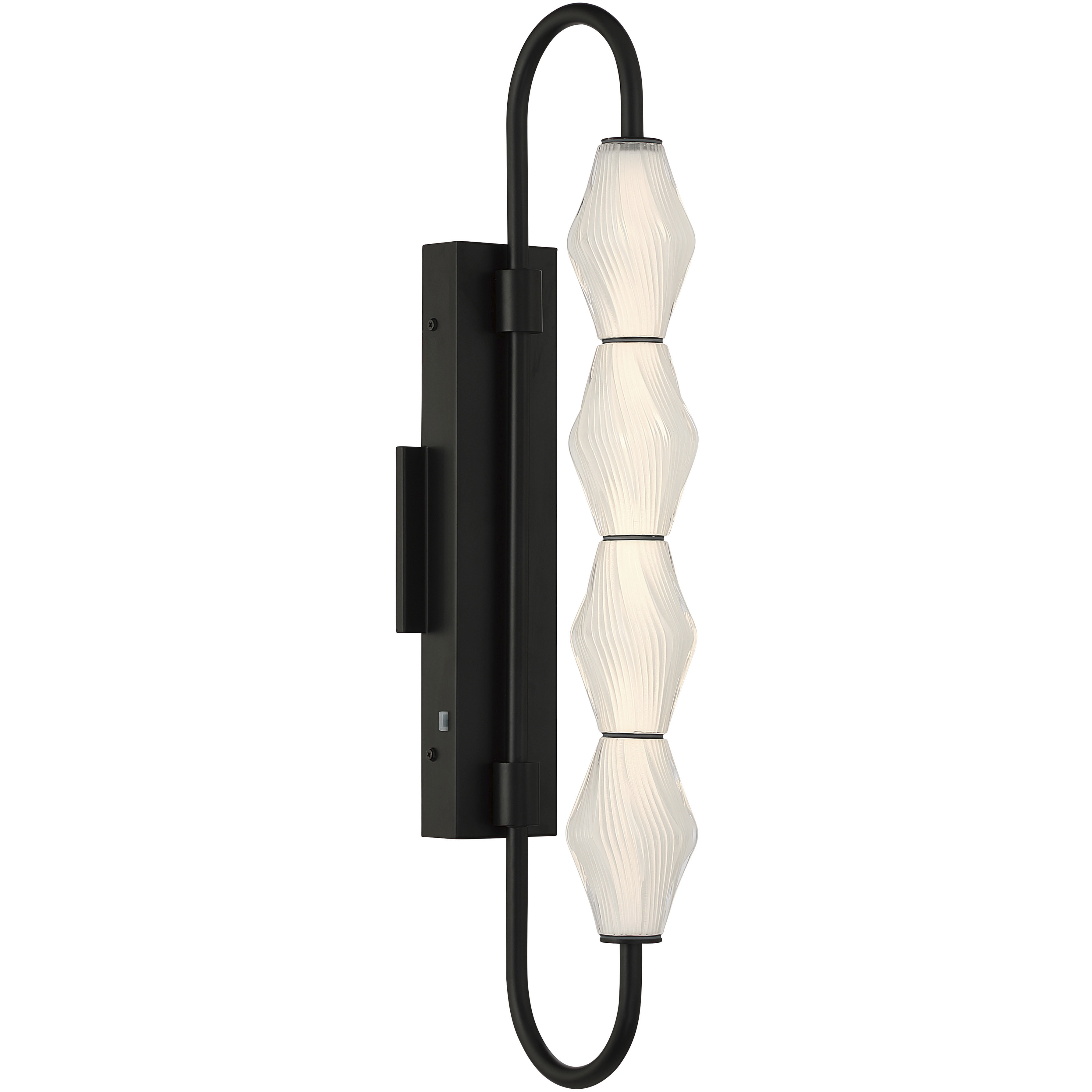 Geode 4 Light 27 inch Matte Black Outdoor Wall Light