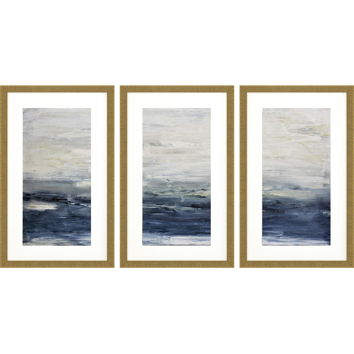 Oceania Blue and White Framed Art
