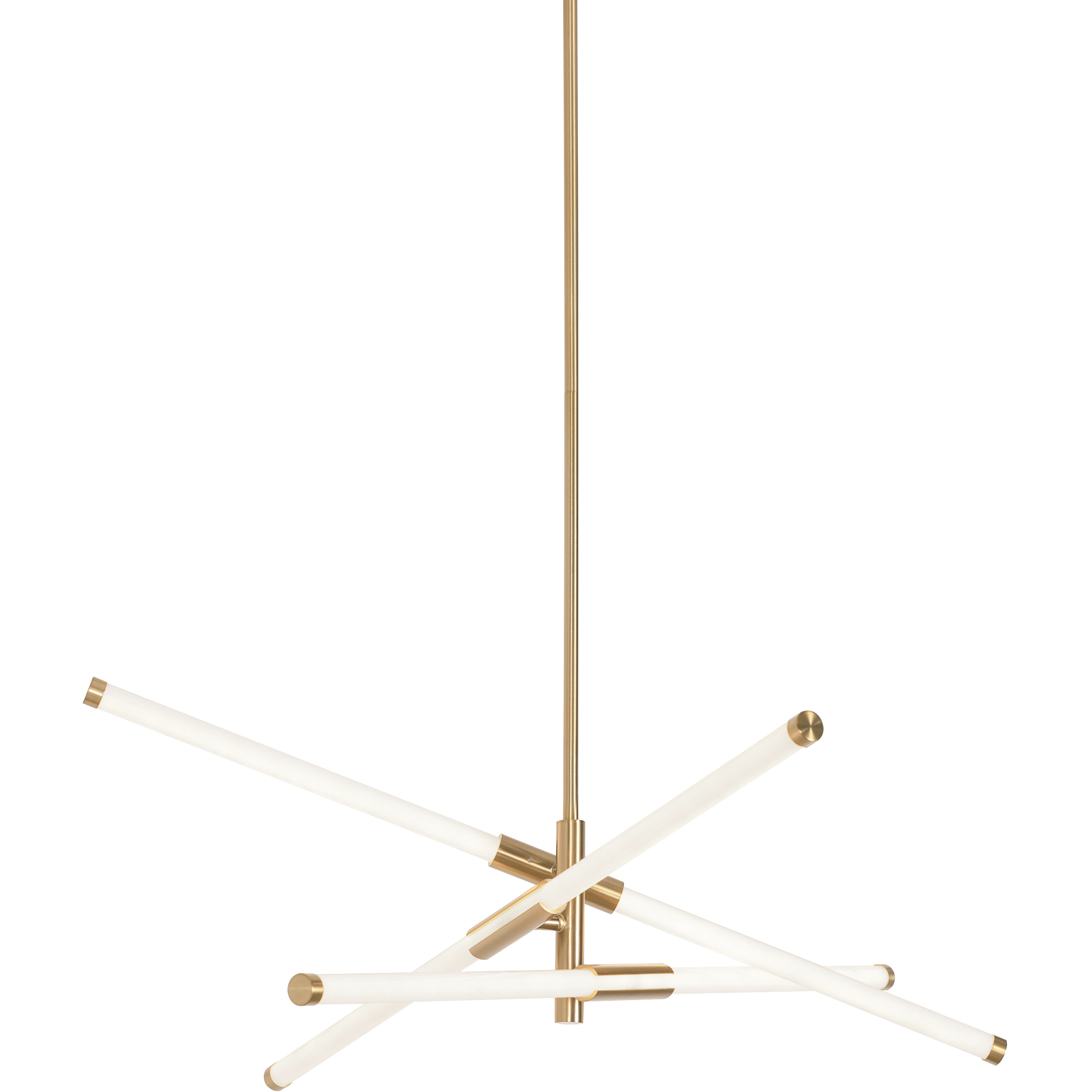 Rusnak 3 Light 30 inch Satin Brass Pendant Ceiling Light