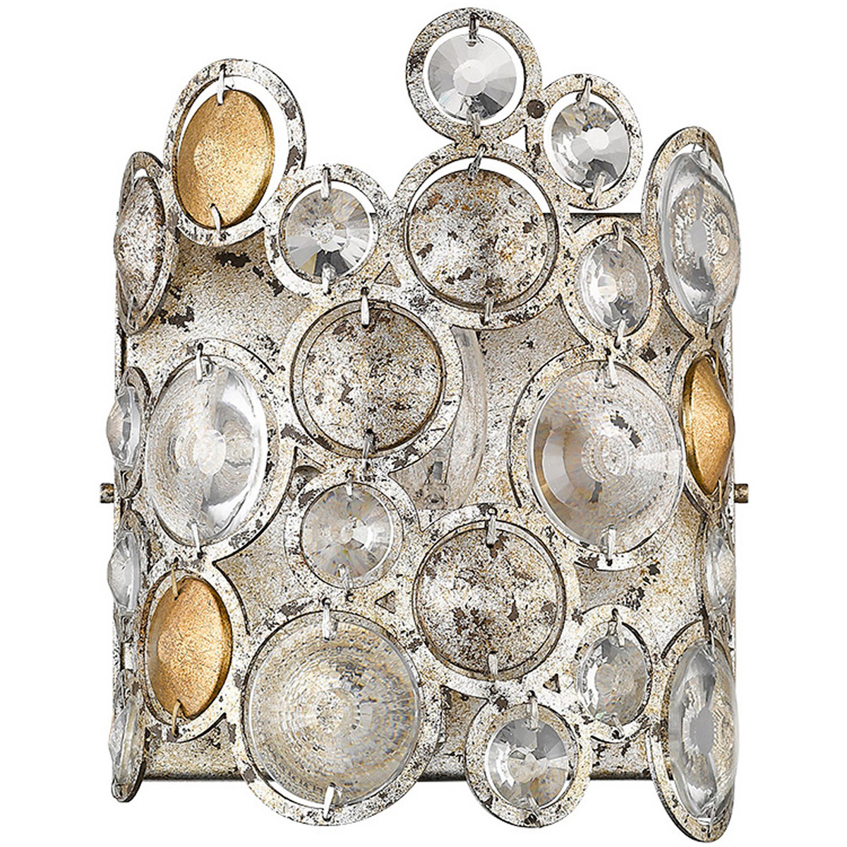 Vitozzi 1 Light 8 inch Antique Silver Leaf Sconce Wall Light