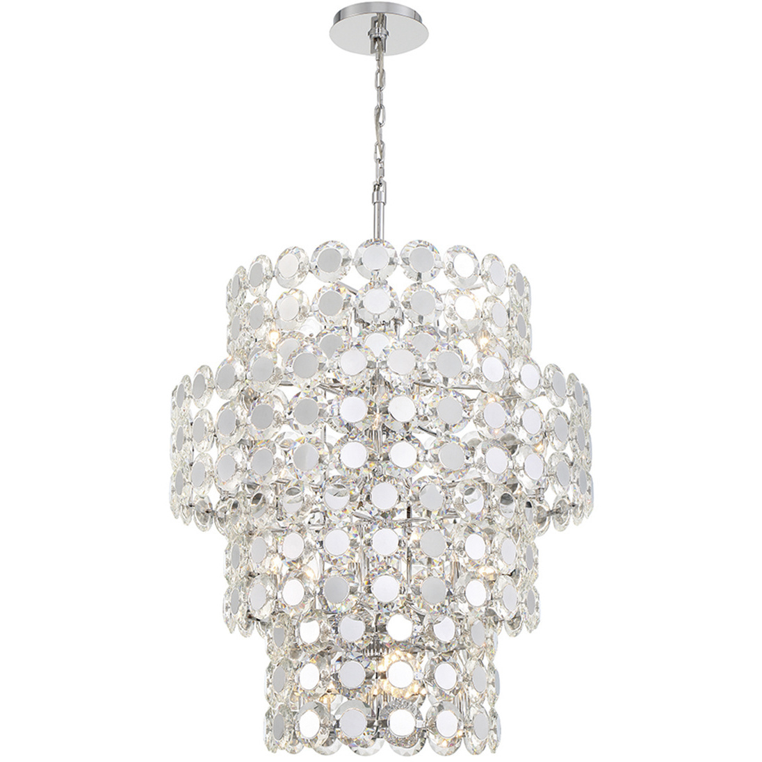 Perrene 24 Light 31.5 inch Chrome Chandelier Ceiling Light