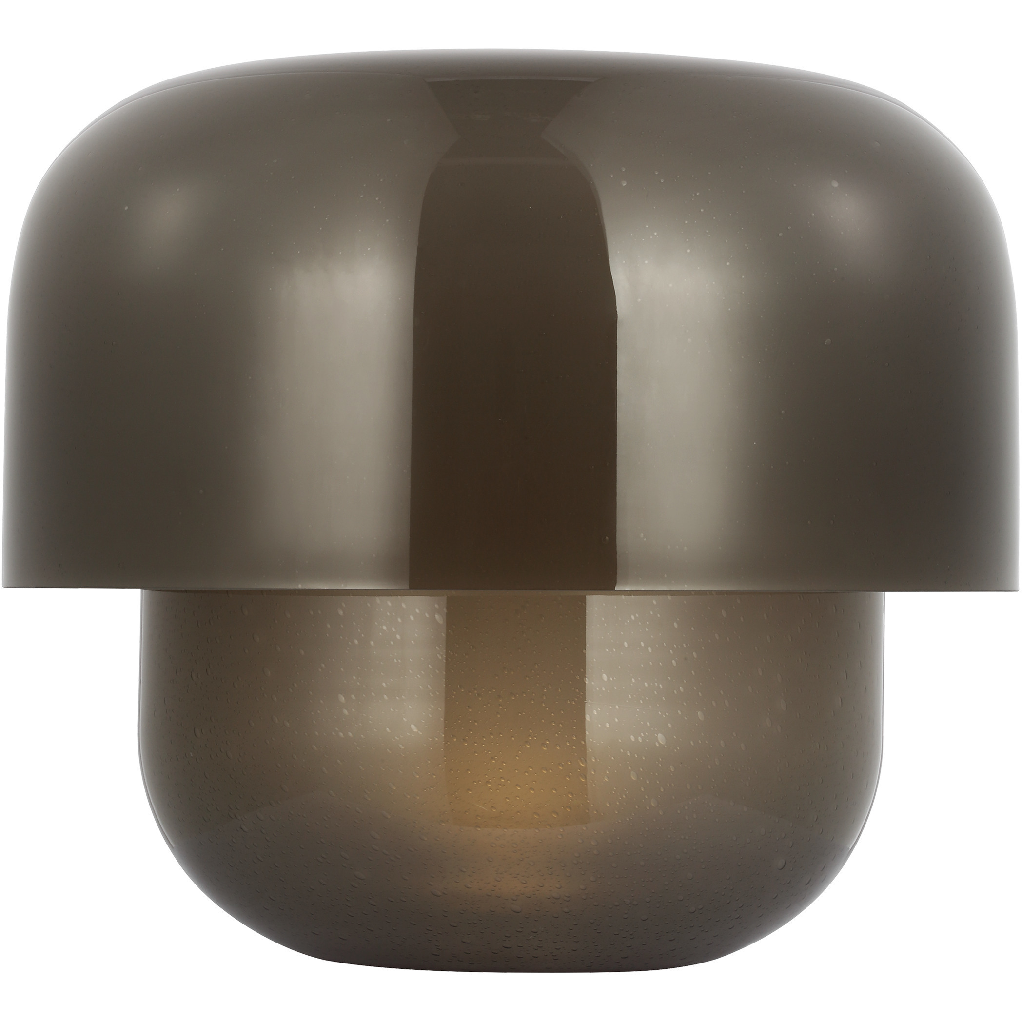 Kelly by Kelly Wearstler Bolete 16.3 inch 10.8 watt Hand Rubbed Antique Brass Table Lamp Portable Light in Seeded Smoke