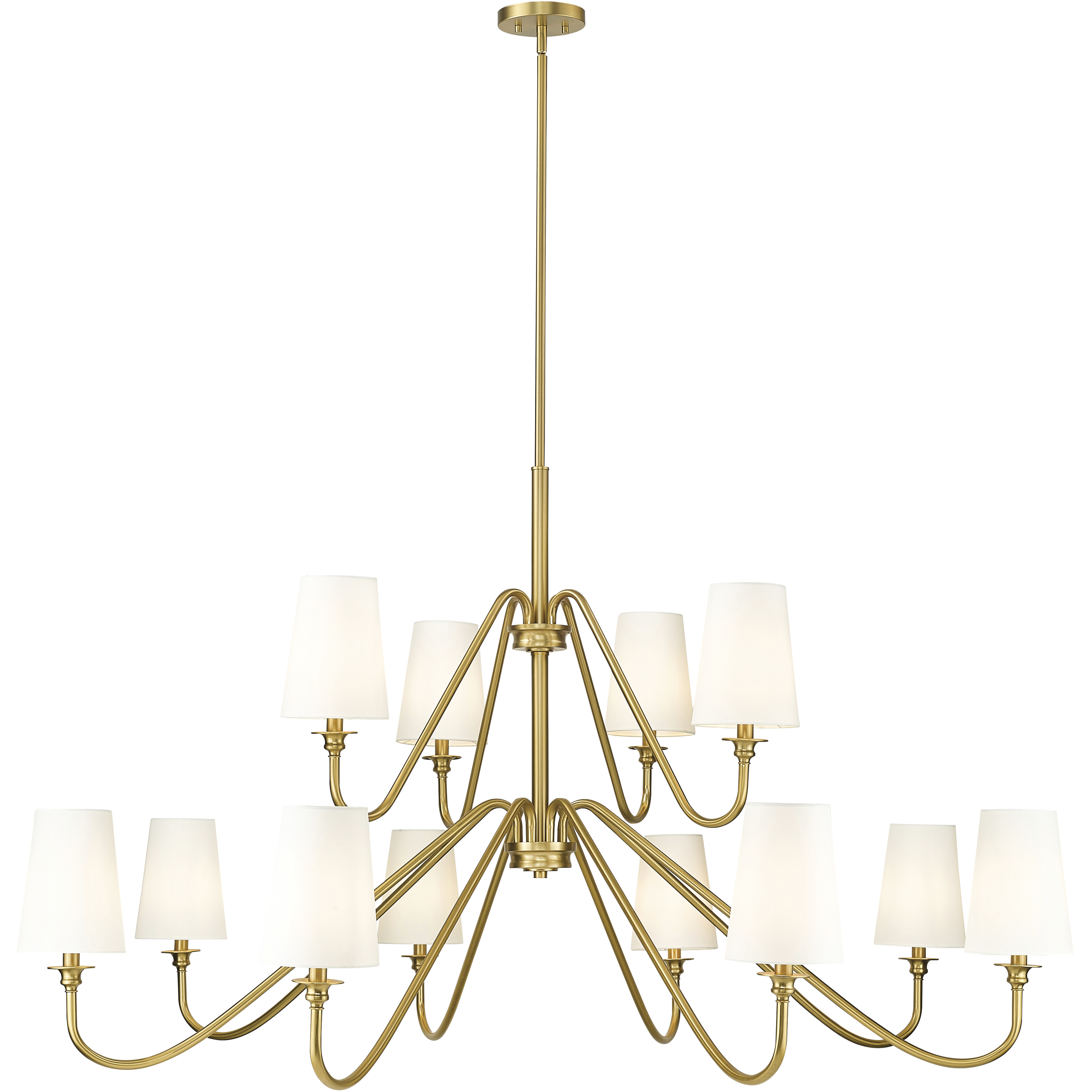 Gianna 12 Light 60.25 inch Modern Gold Chandelier Ceiling Light