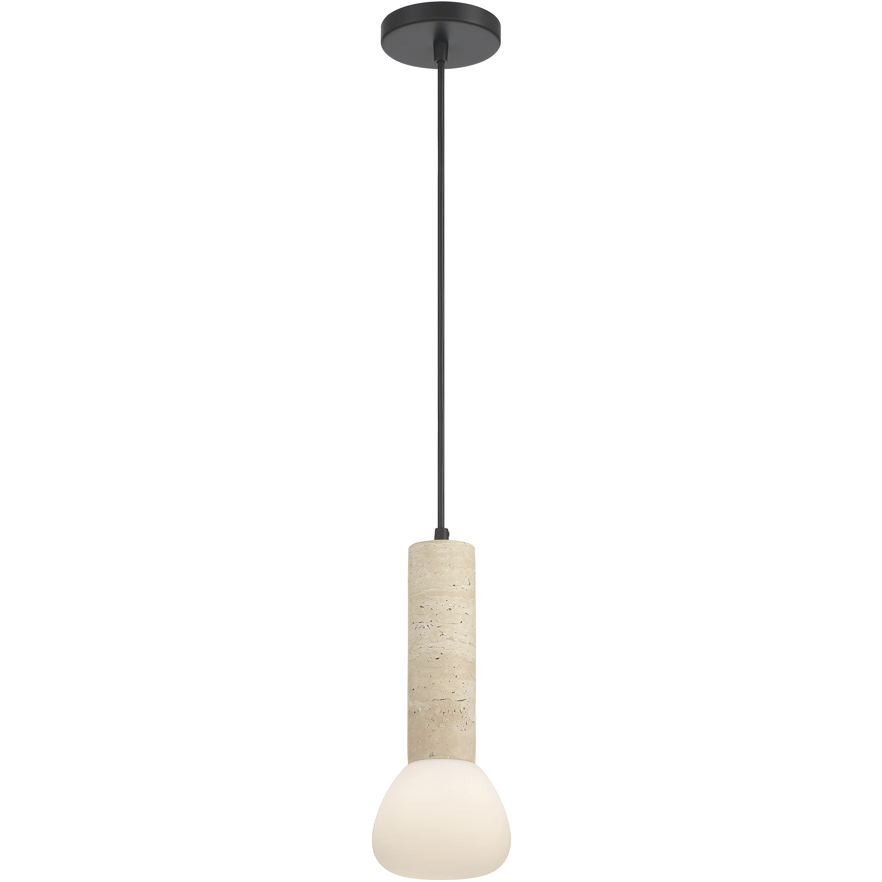 Stone 5 inch Travertine Pendant Ceiling Light